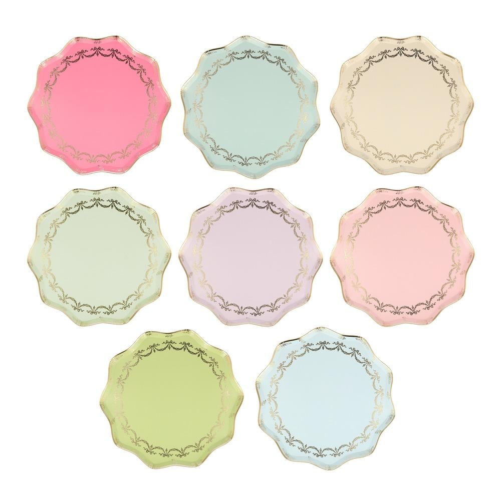 Meri Meri - Ladurée Paris Side Plates - Ladurée Paris Tabaklar (M) (8'li) Tabaklar