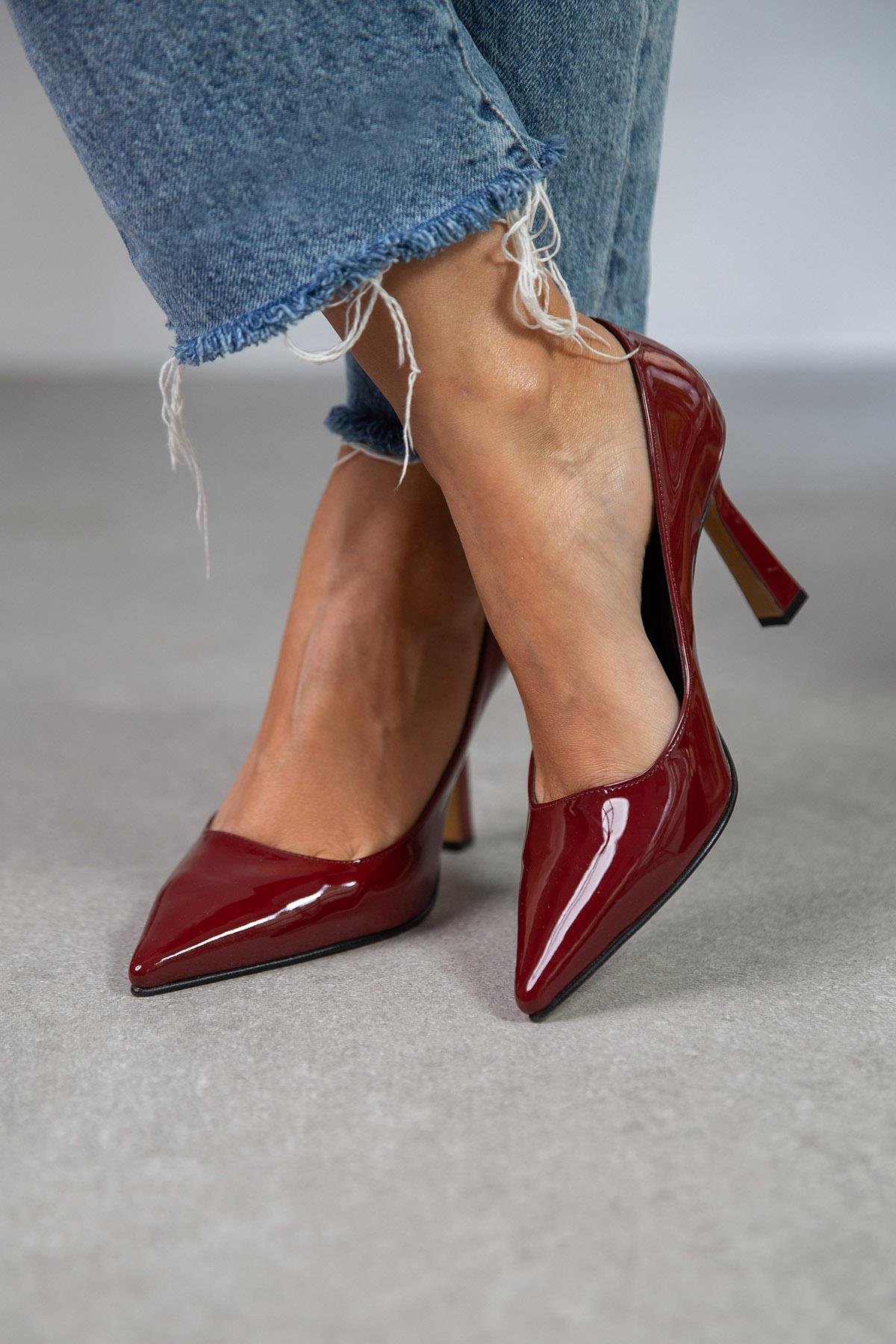 ANETT BORDO RUGAN STİLETTO bordo