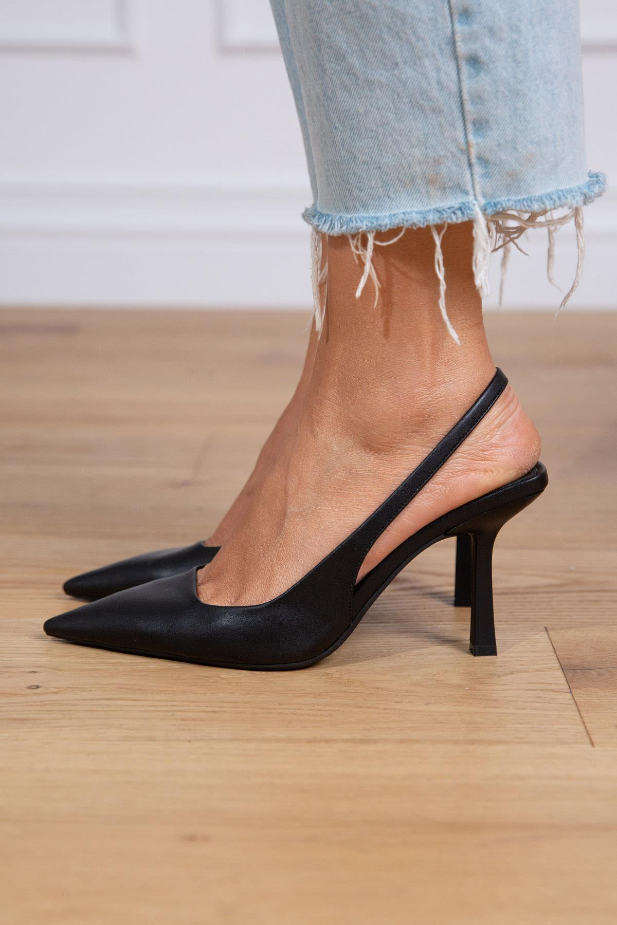 APRİL SİYAH DERİ AYAKKABI SİYAH