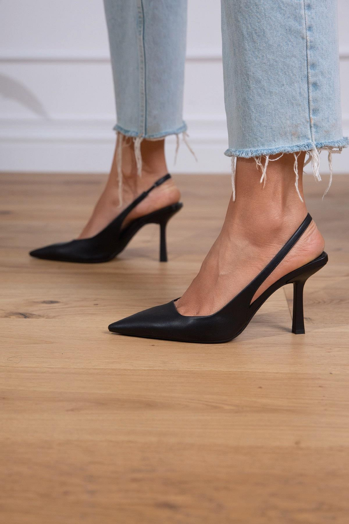 APRİL SİYAH DERİ AYAKKABI SİYAH