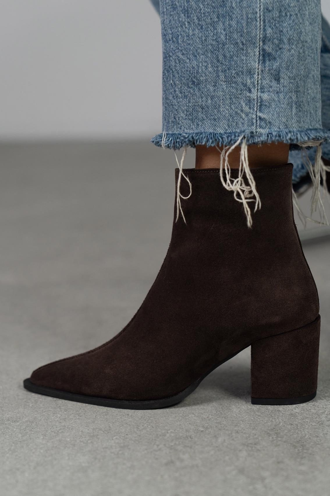 BERLİN KOYU KAHVE SÜET BOT KAHVE