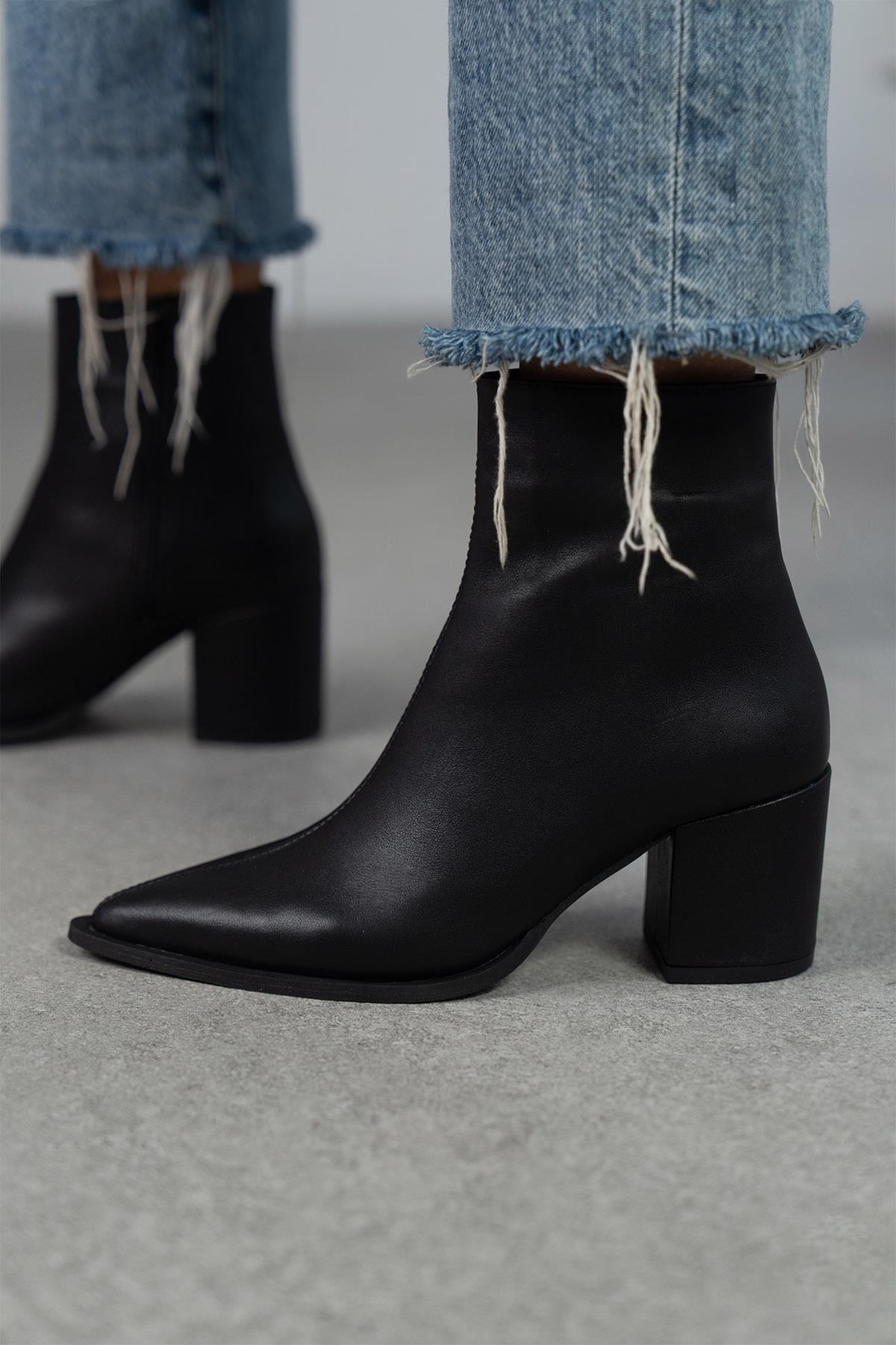 BERLİN SİYAH DERİ BOT SİYAH DERİ