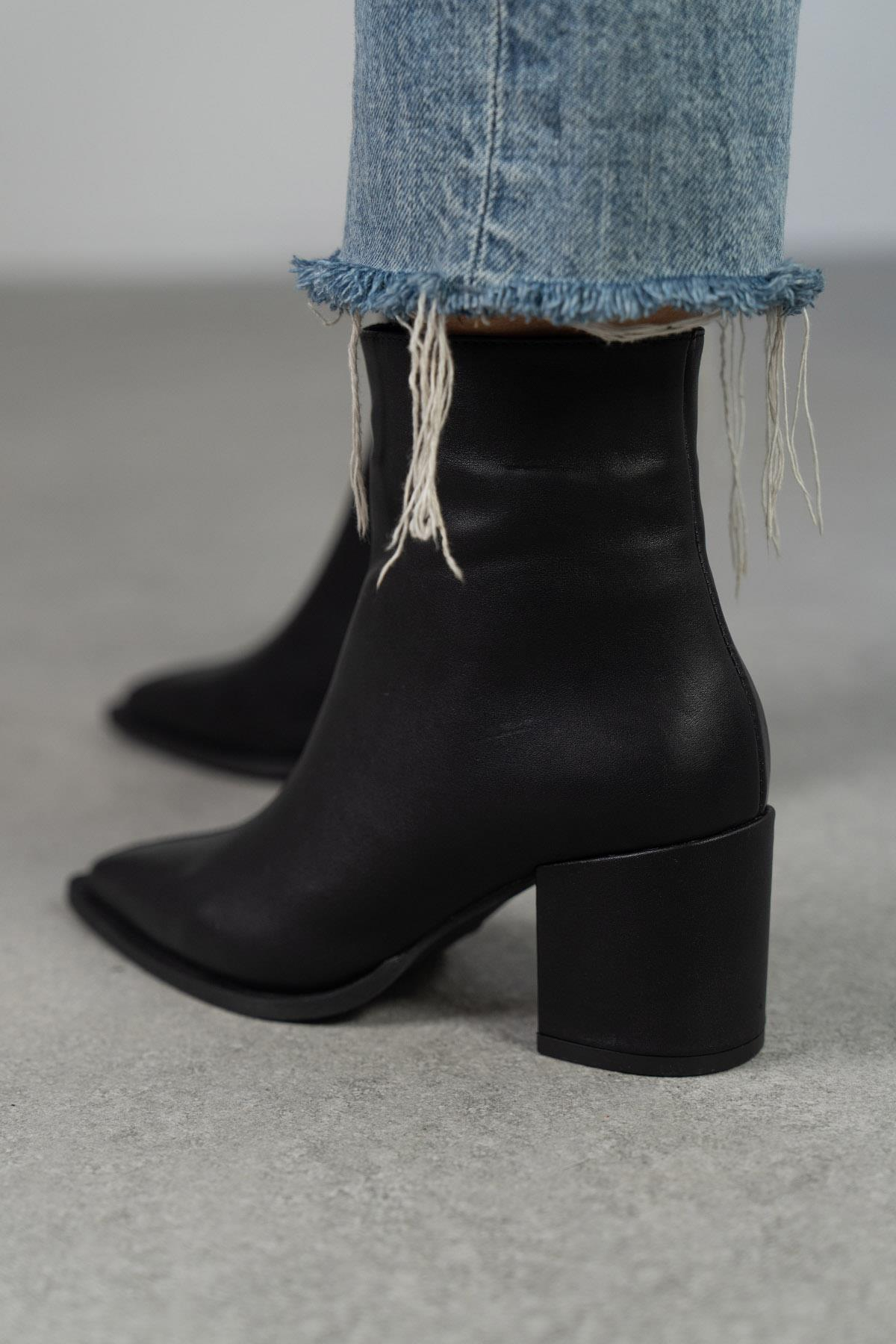 BERLİN SİYAH DERİ BOT SİYAH DERİ