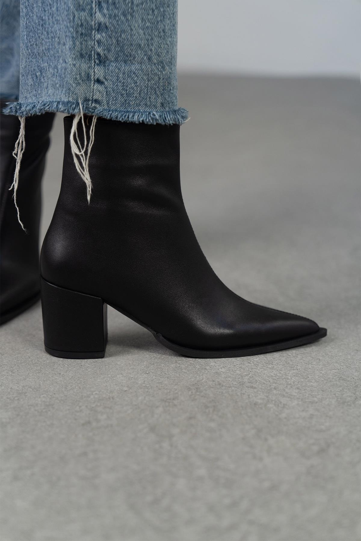 BERLİN SİYAH DERİ BOT SİYAH DERİ