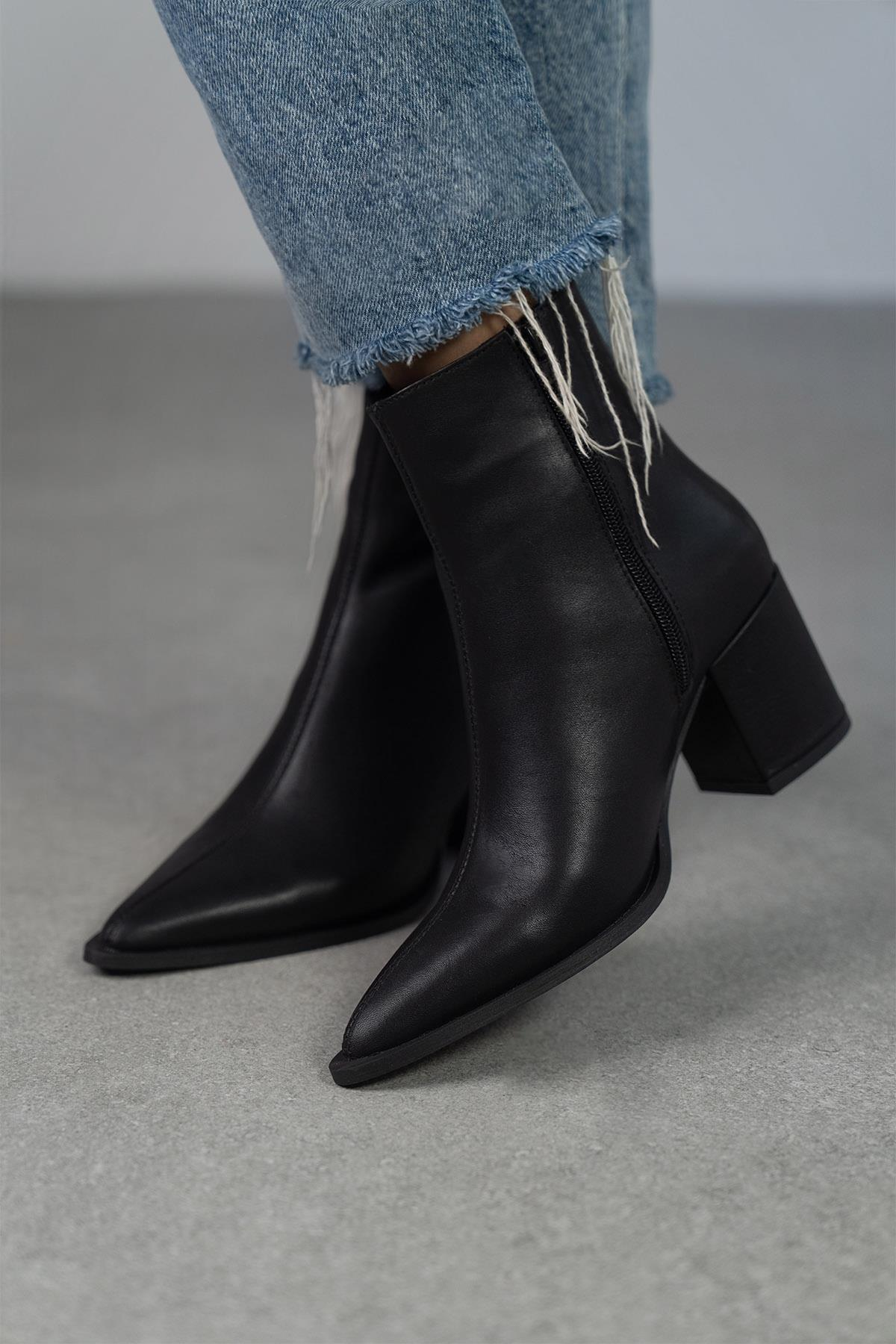 BERLİN SİYAH DERİ BOT SİYAH DERİ