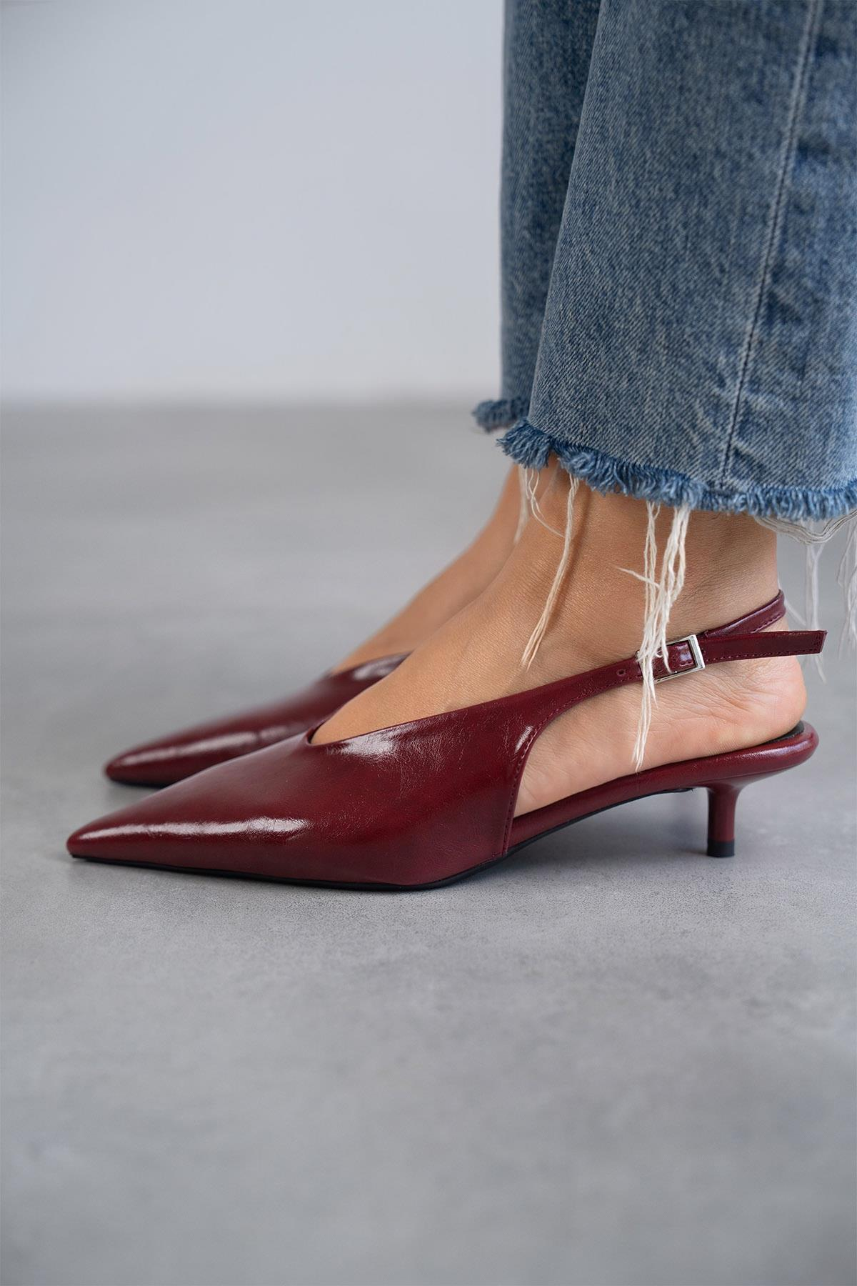 DALİA BORDO DERİ AYAKKABI bordo