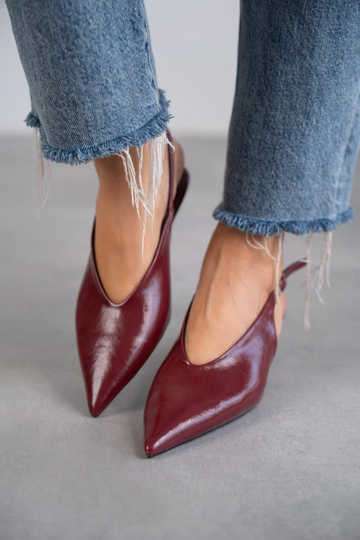 DALİA BORDO DERİ AYAKKABI bordo