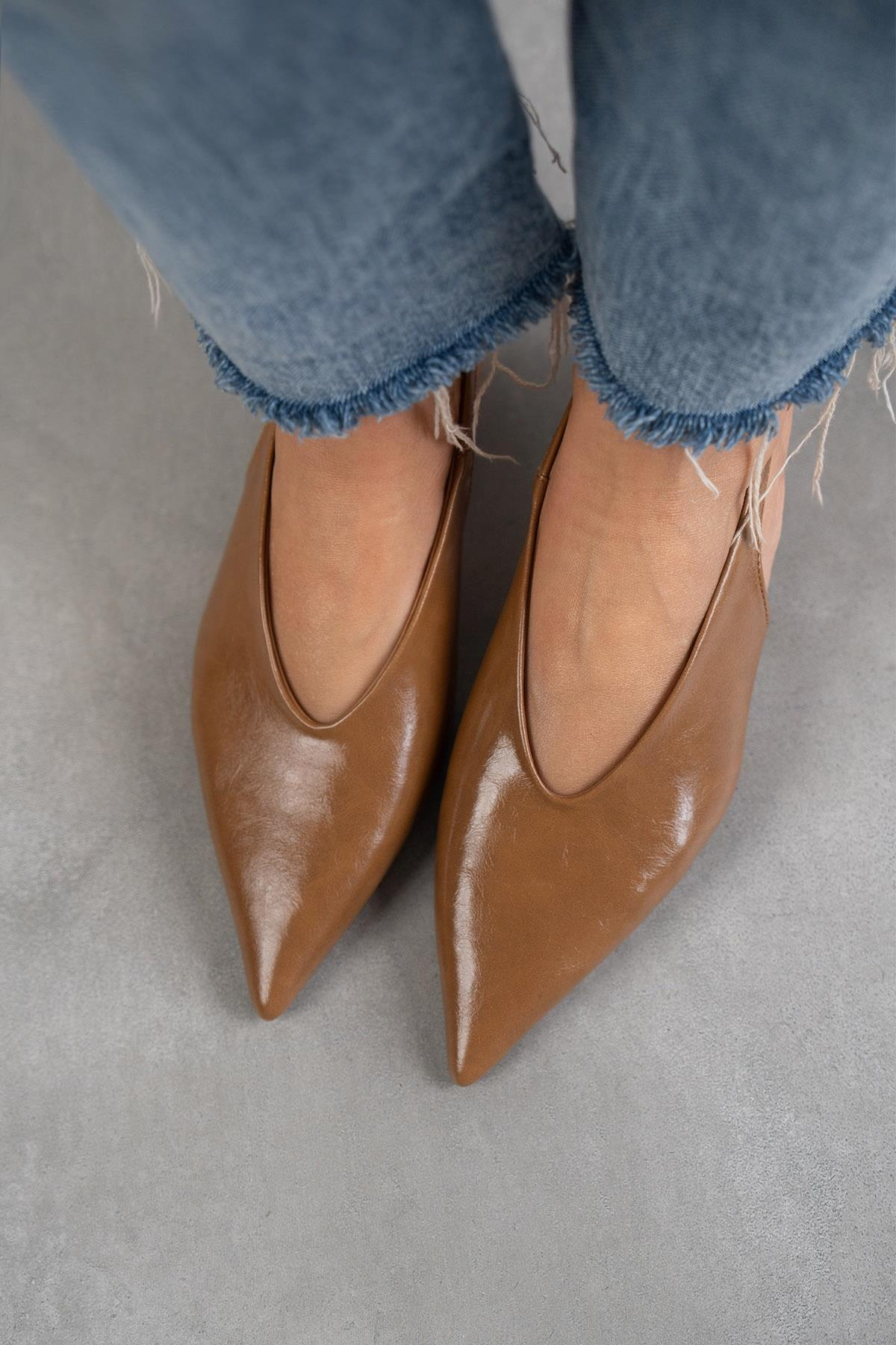 DALİA TABA DERİ AYAKKABI TABA