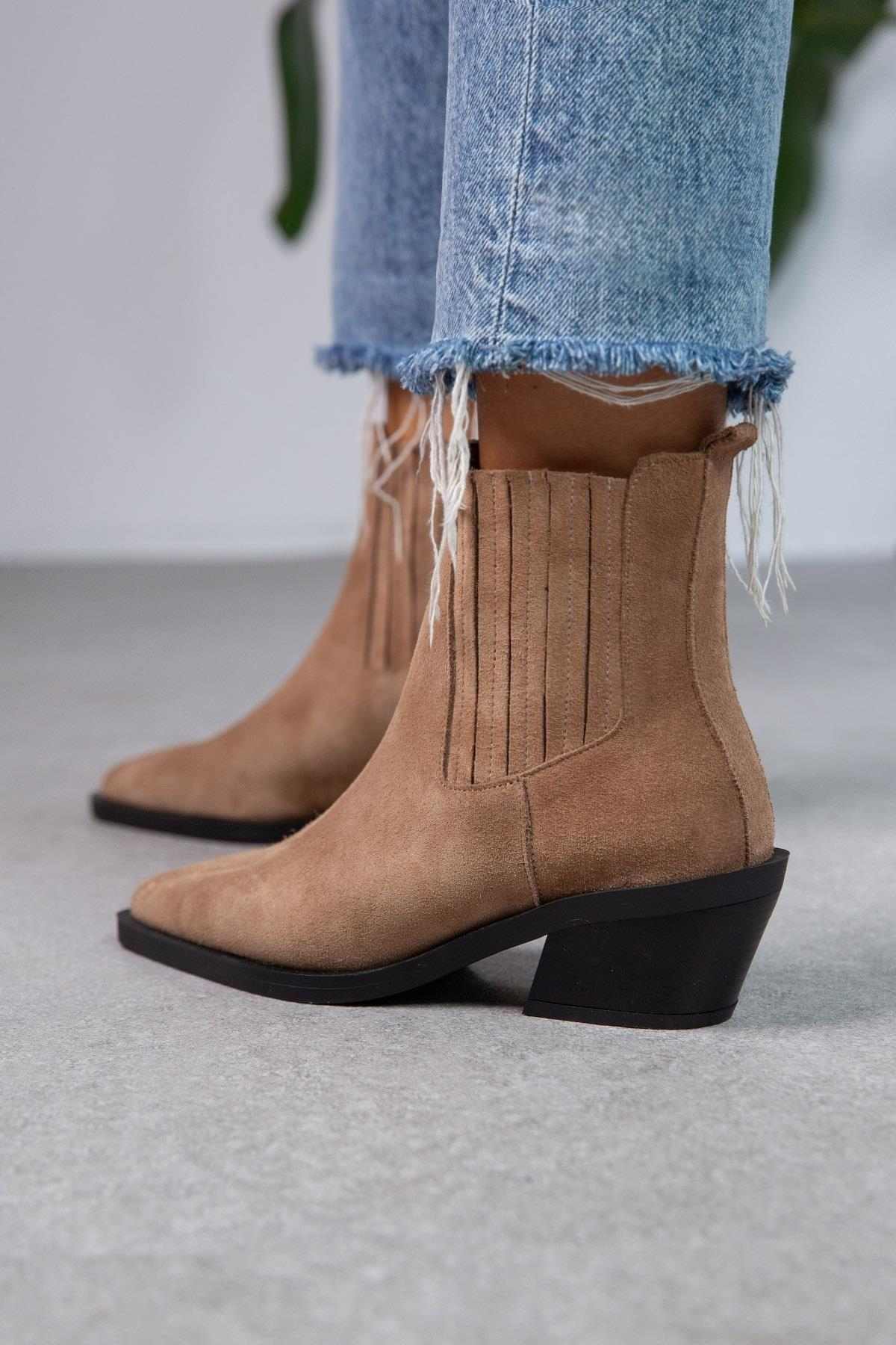 DEEP AÇIK KAHVE SÜET KOVBOY KAHVE