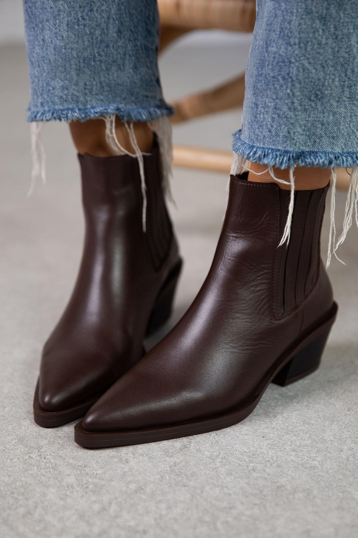 DEEP KAHVE DERİ KOVBOY KAHVE