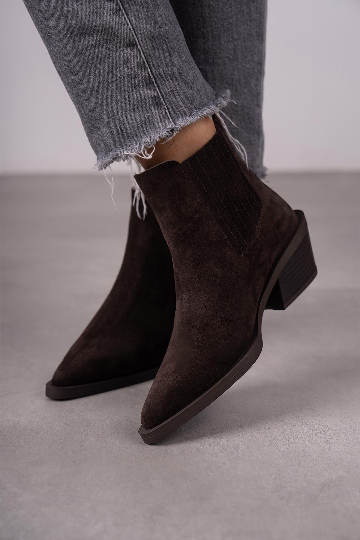 DEEP KOYU KAHVE SÜET KOVBOY KAHVE