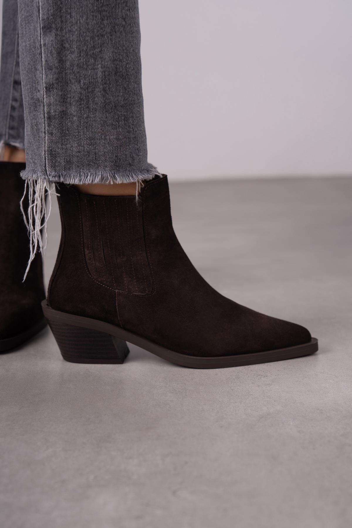 DEEP KOYU KAHVE SÜET KOVBOY KAHVE