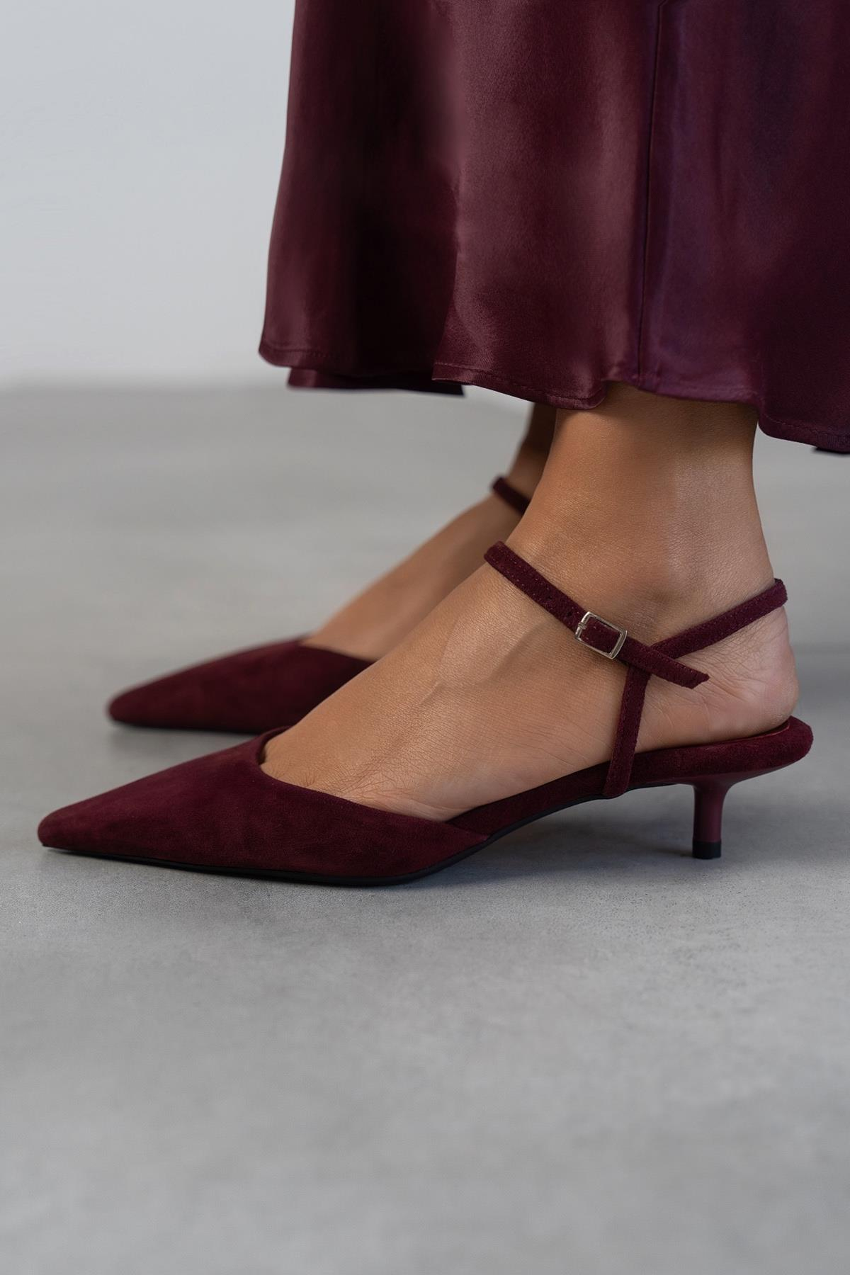 EMİLY BORDO SÜET AYAKKABI bordo