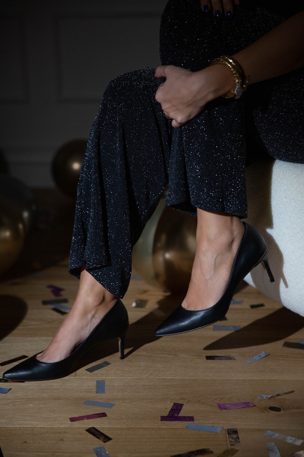 EVA SİYAH MAT DERİ STİLETTO SİYAH DERİ