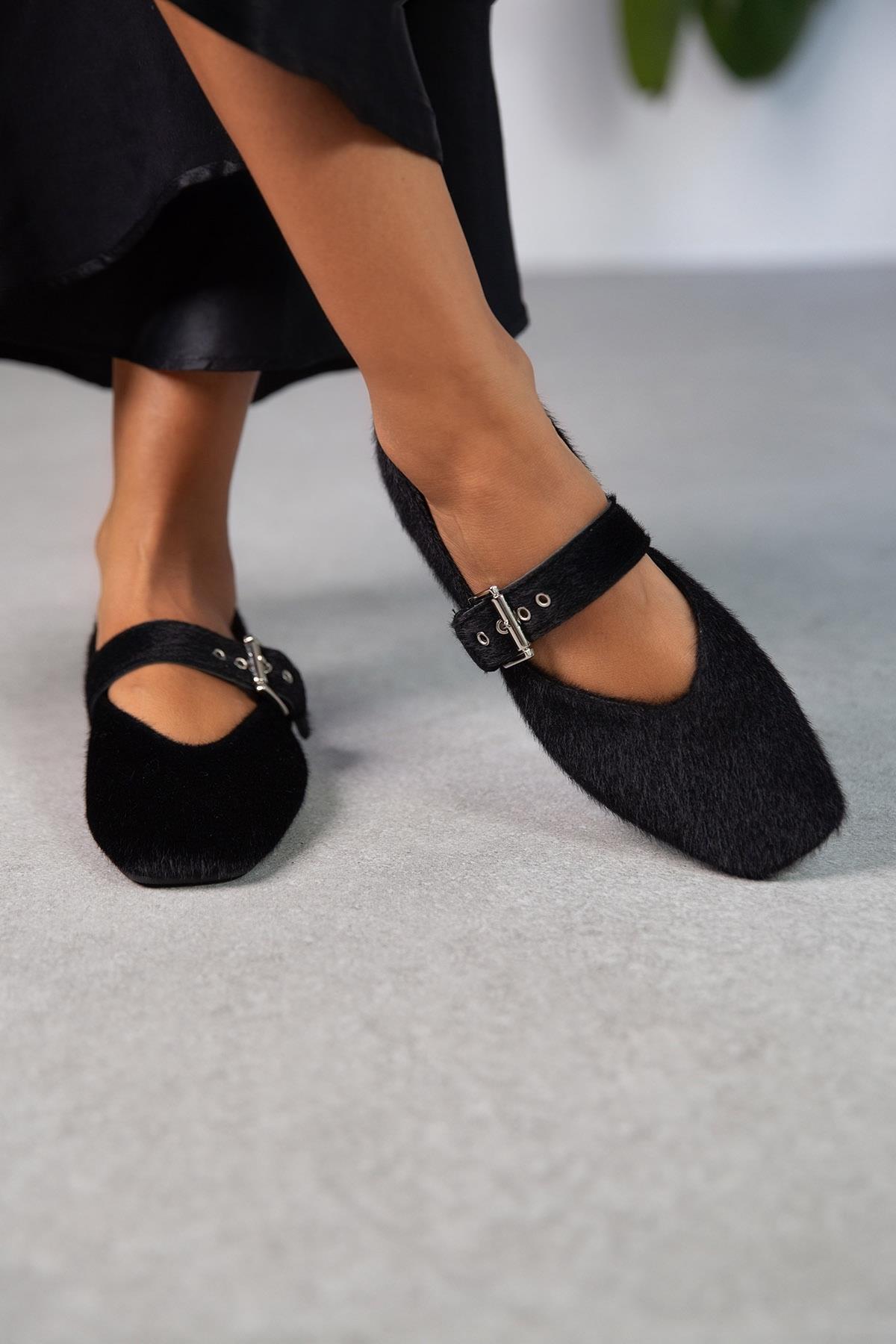 FOX SİYAH TÜYLÜ BABET SİYAH