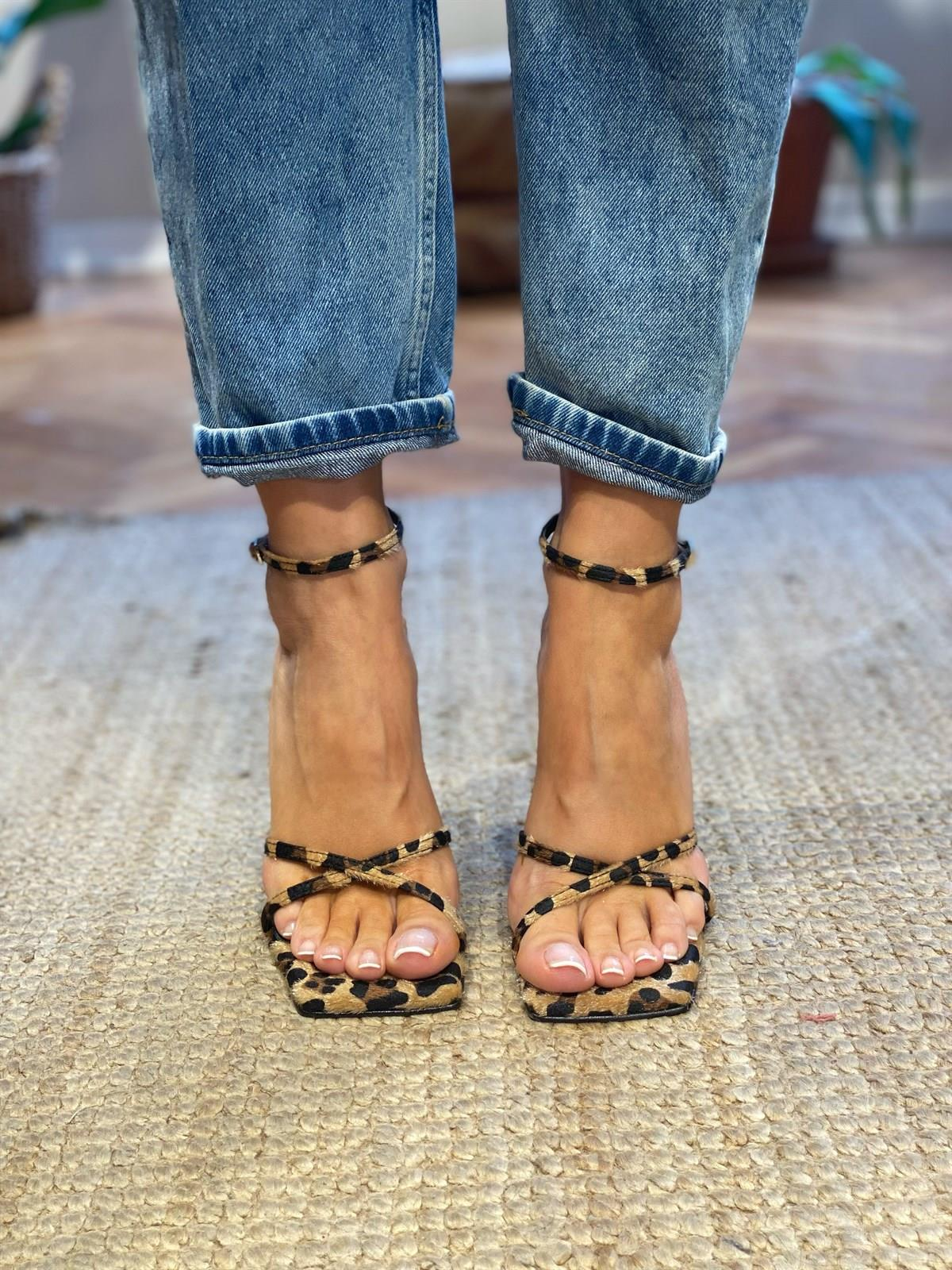 KELLY LEOPAR SANDALET LEO