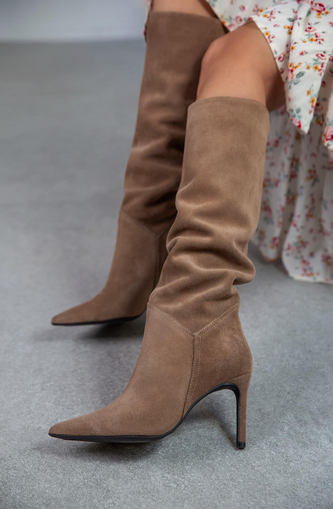 KİSS AÇIK KAHVE SÜET ÇİZME KAHVE