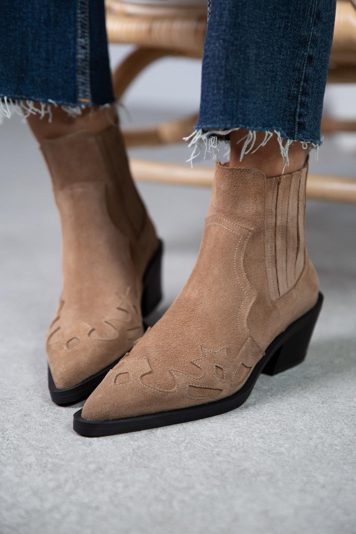 LUİS AÇIK KAHVE SÜET KOVBOY KAHVE