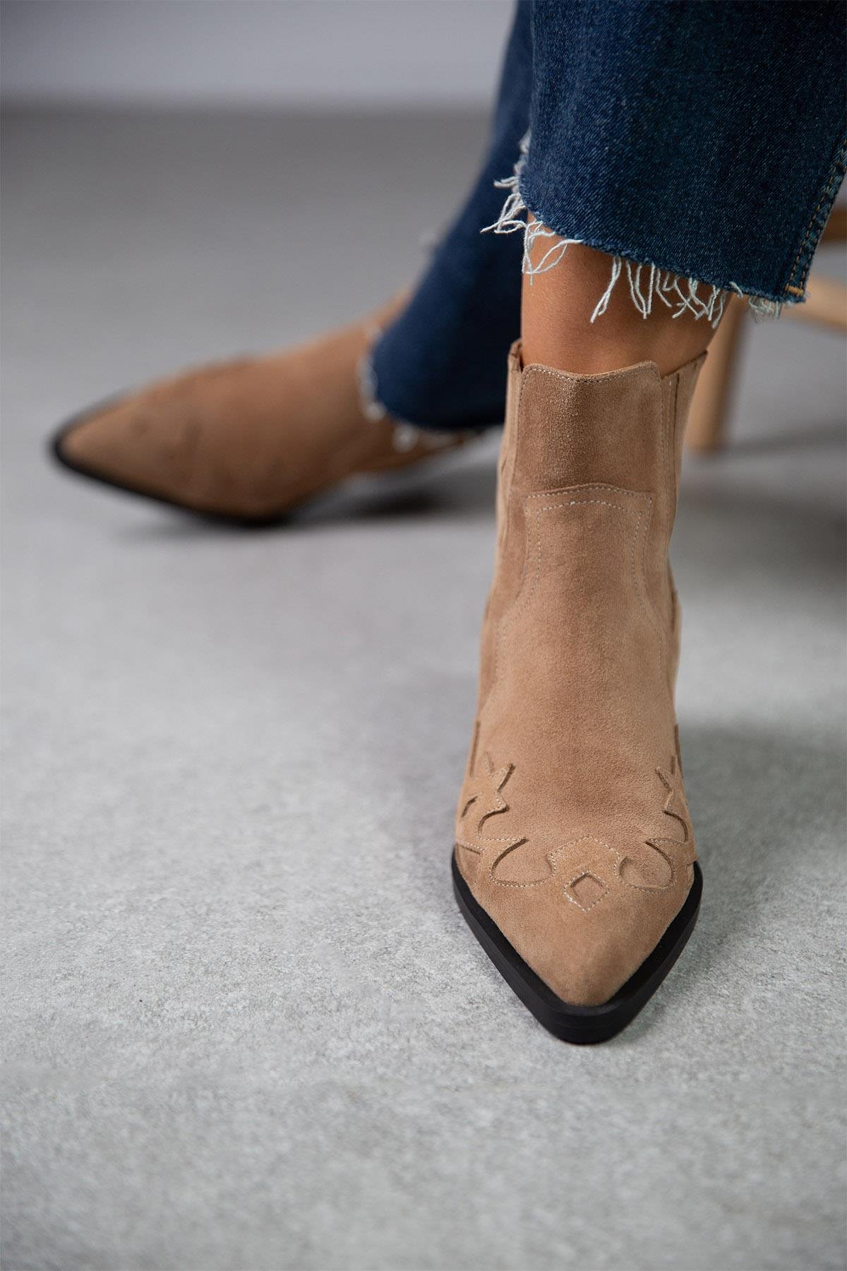 LUİS AÇIK KAHVE SÜET KOVBOY KAHVE