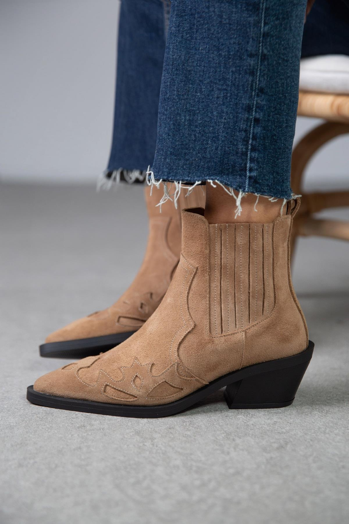 LUİS AÇIK KAHVE SÜET KOVBOY KAHVE