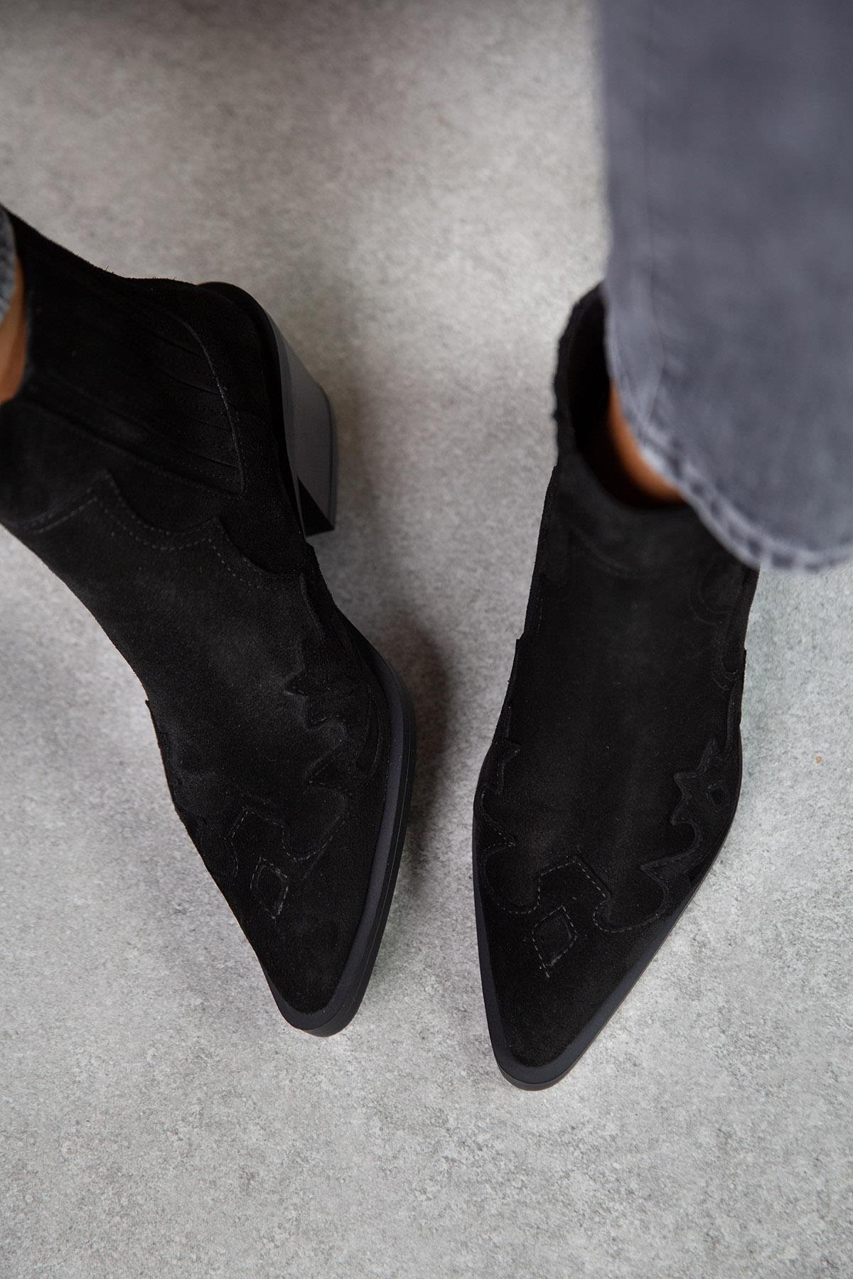 LUİS SİYAH SÜET KOVBOY SİYAH SÜET