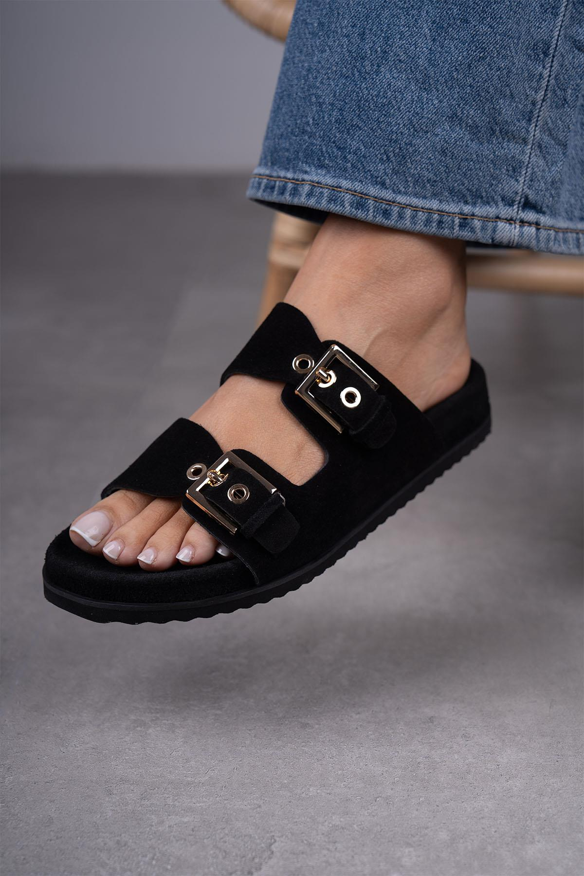 MANDY SİYAH SÜET TERLİK SİYAH SÜET