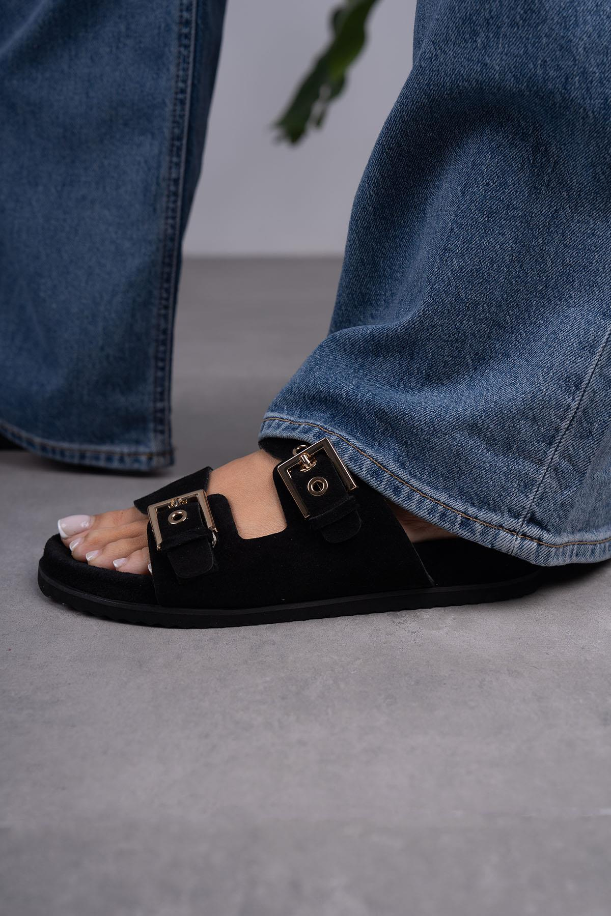 MANDY SİYAH SÜET TERLİK SİYAH SÜET