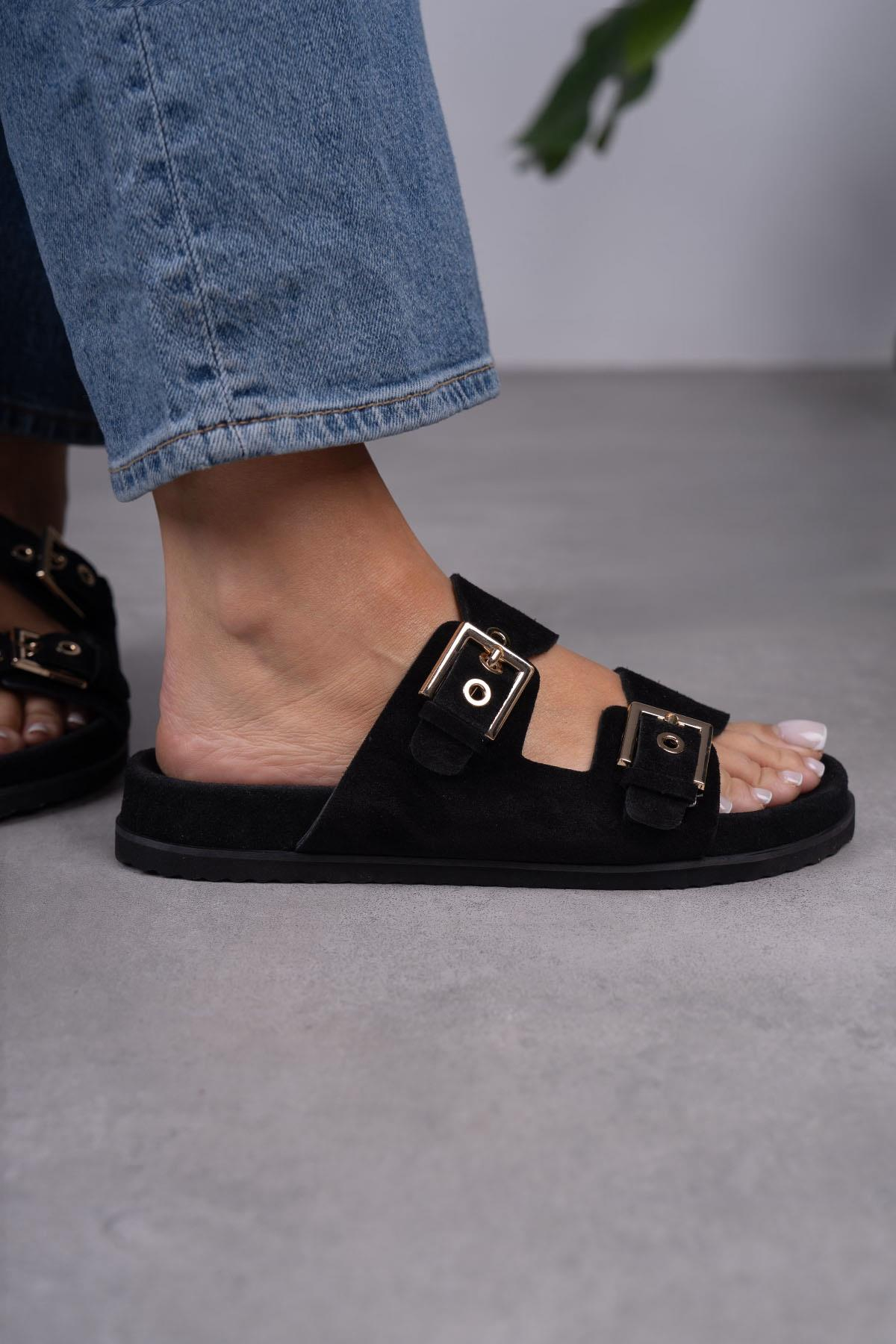 MANDY SİYAH SÜET TERLİK SİYAH SÜET