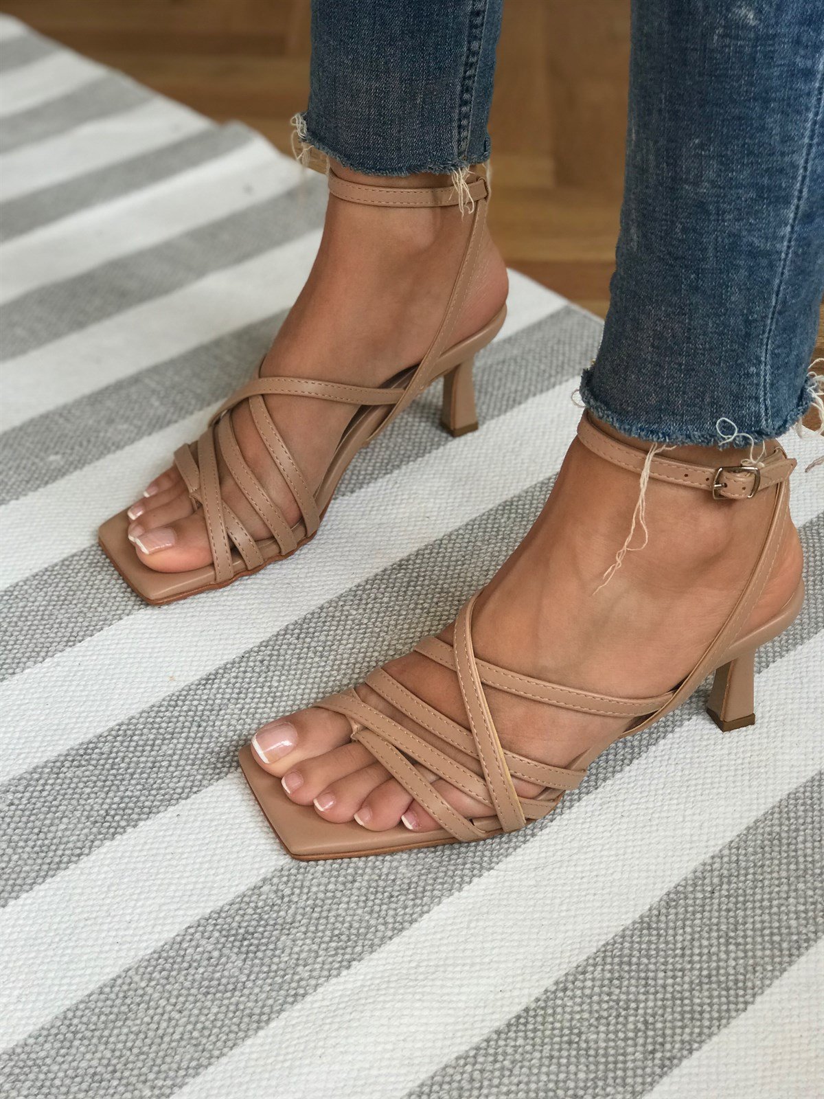 MARY NUDE SANDALET NUDE DERİ