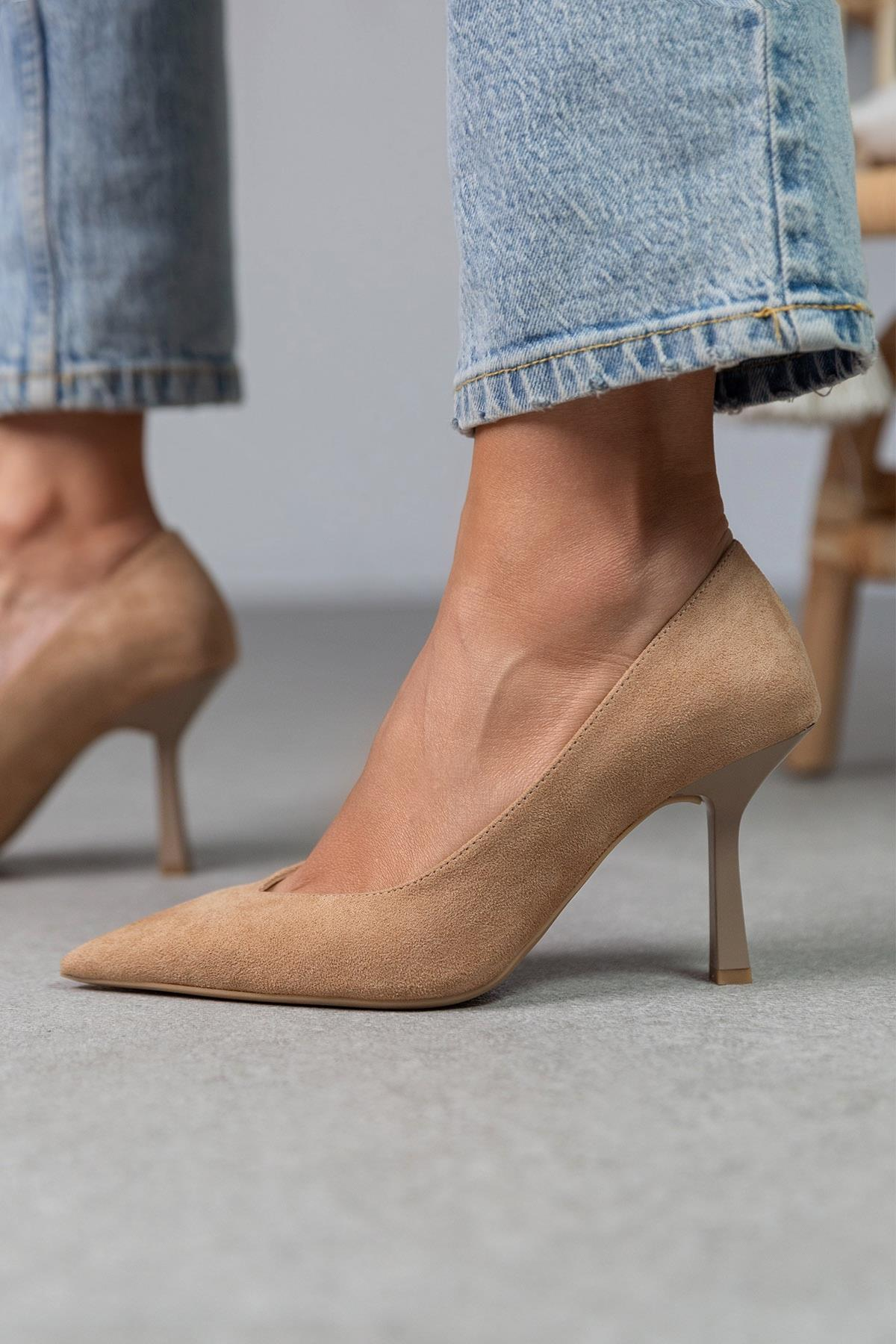 MYRA BEJ SÜET STİLETTO BEJ
