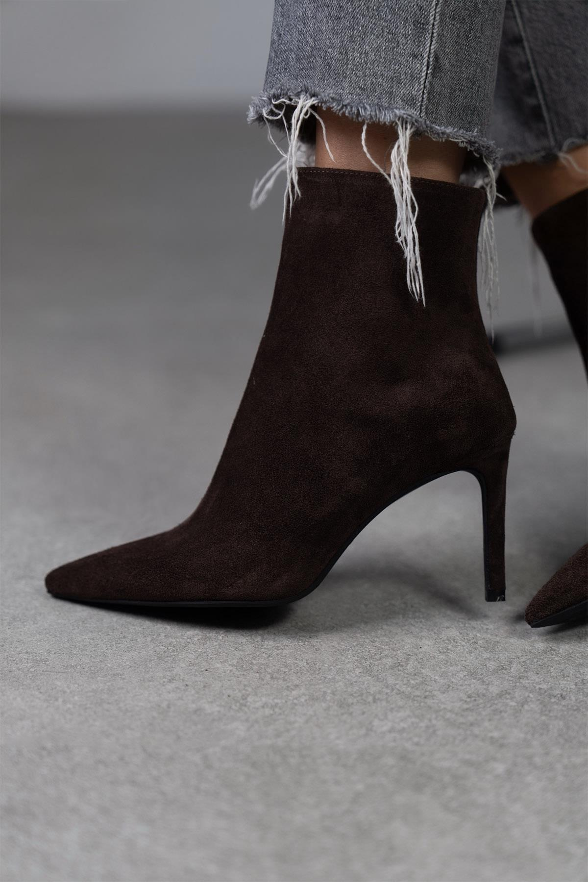 PARİS KOYU KAHVE SÜET BOT KAHVE