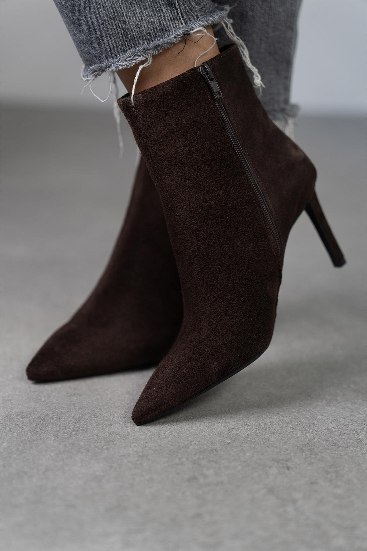 PARİS KOYU KAHVE SÜET BOT KAHVE