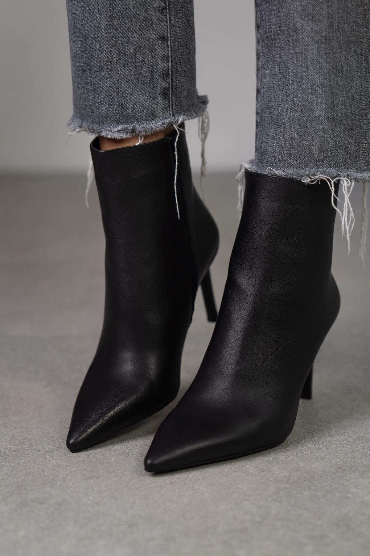 PARİS SİYAH DERİ BOT SİYAH DERİ