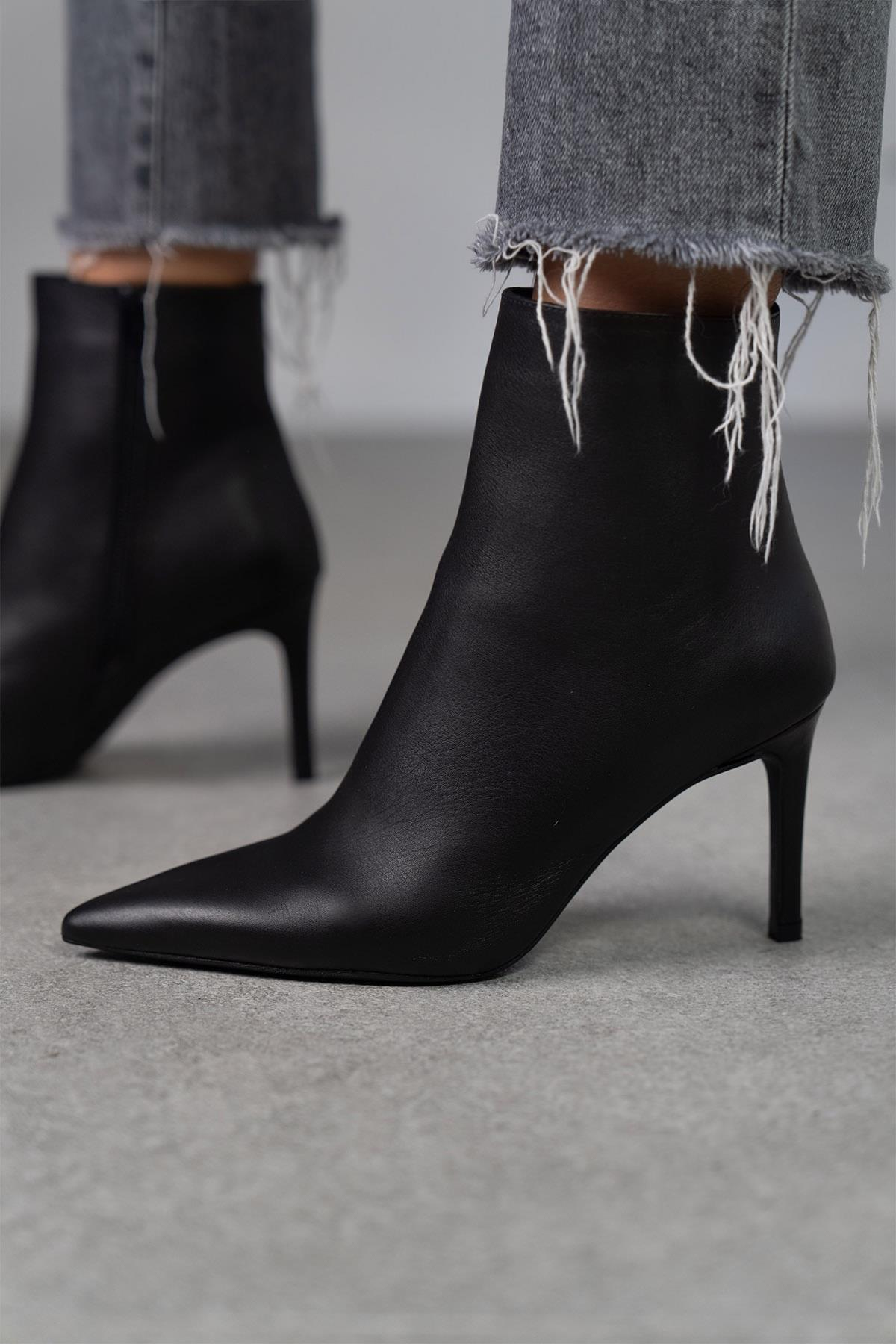 PARİS SİYAH DERİ BOT SİYAH DERİ