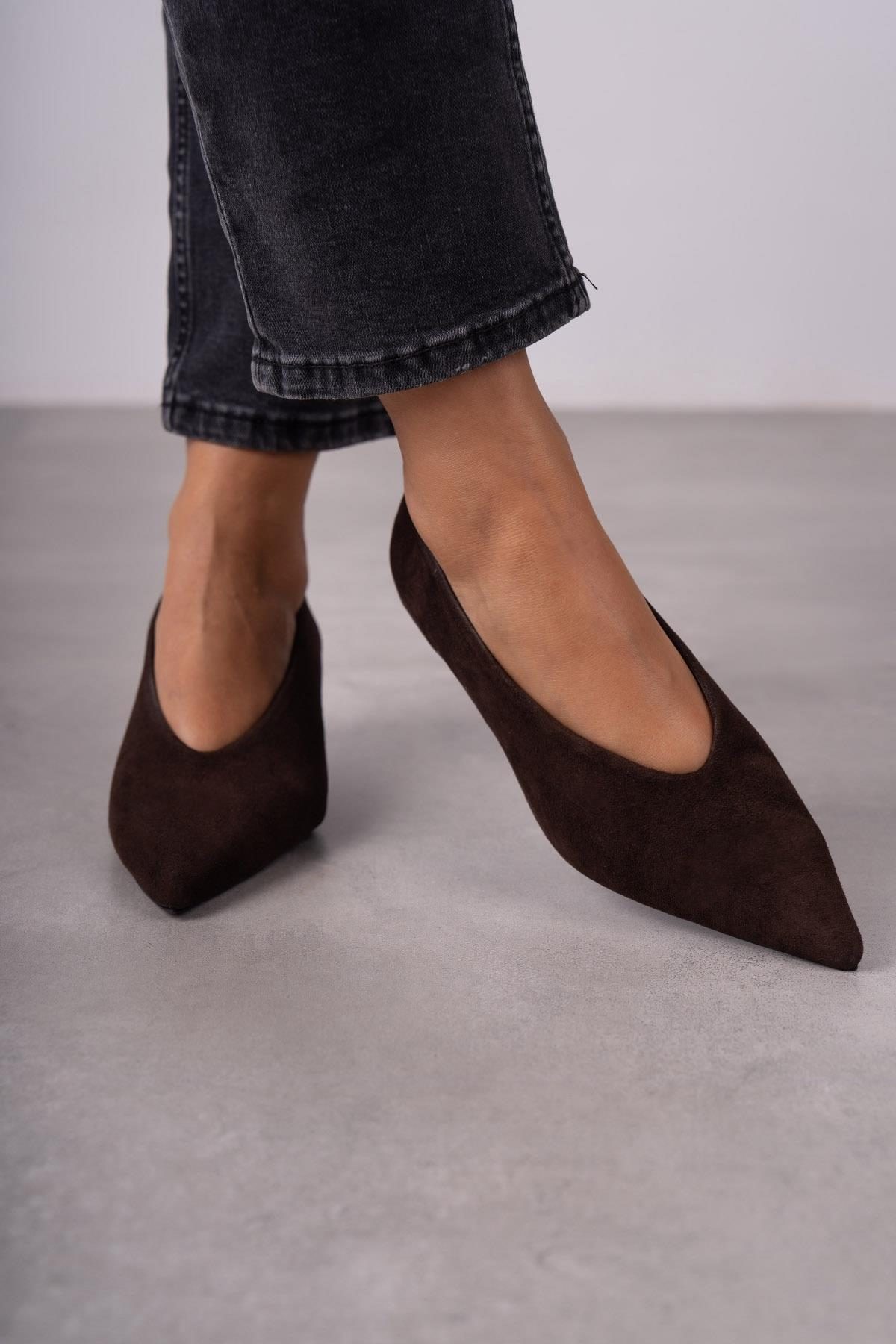 PORTO KOYU KAHVE SÜET AYAKKABI KAHVE