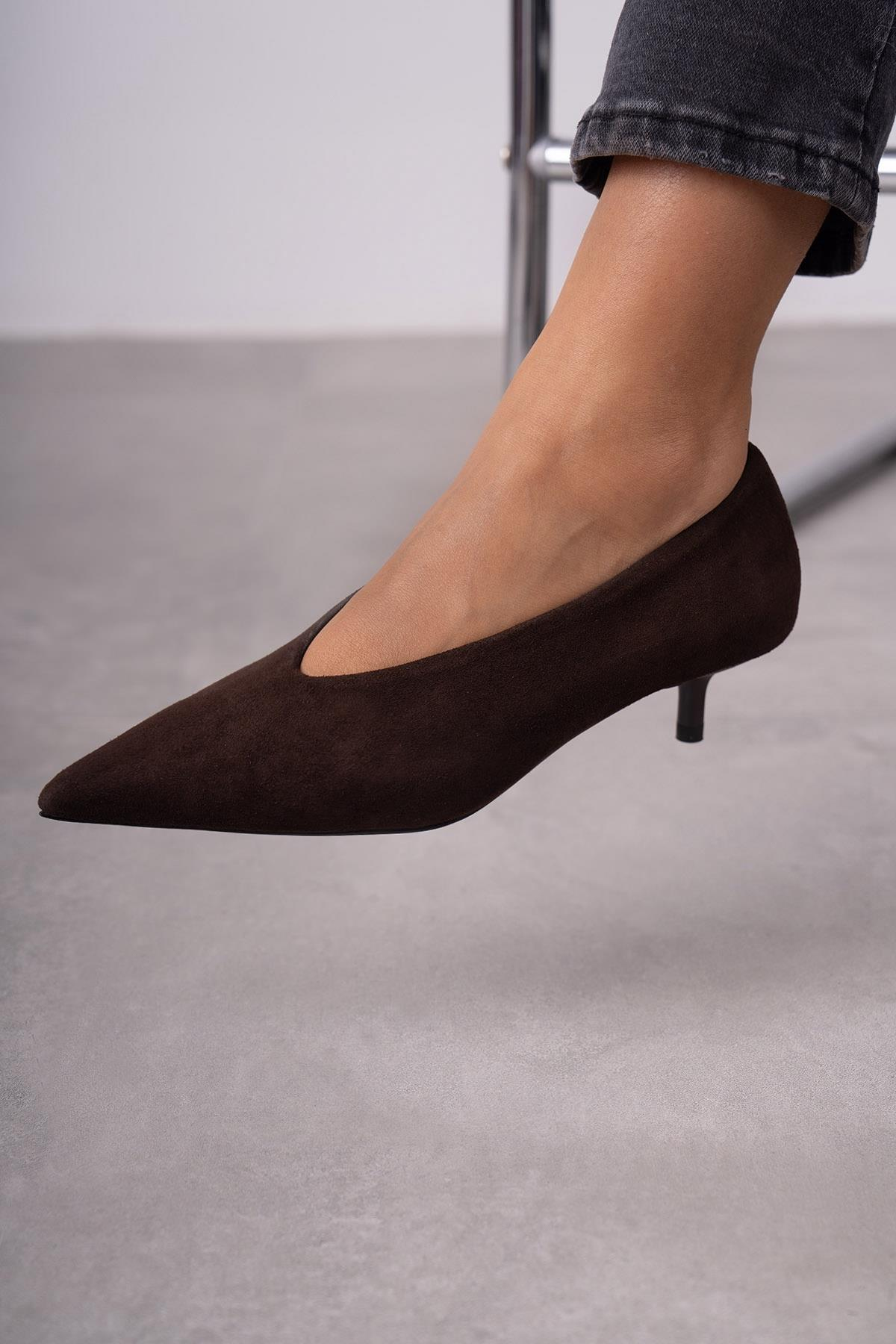 PORTO KOYU KAHVE SÜET AYAKKABI KAHVE