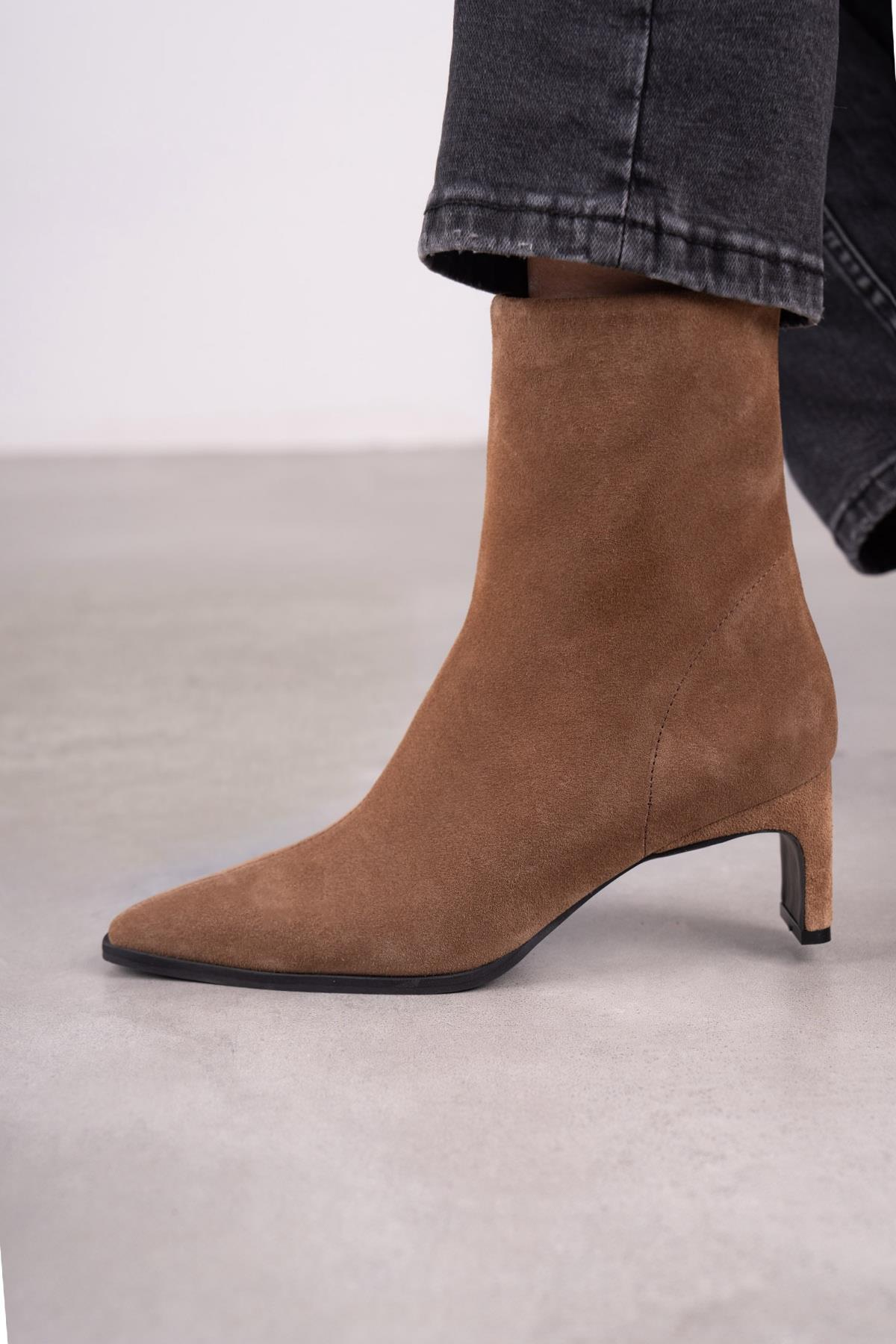 RENDA AÇIK KAHVE SÜET BOT KAHVE