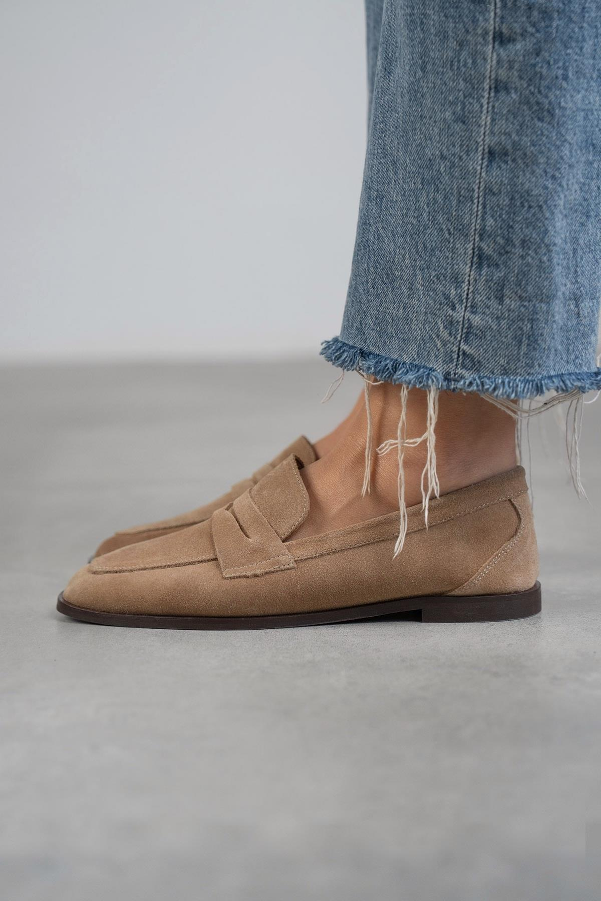 SANDER BEJ SÜET AYAKKABI BEJ SÜET