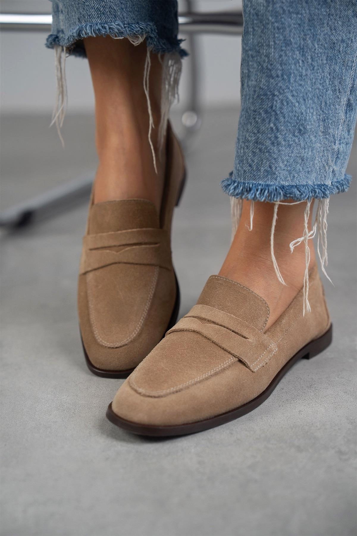 SANDER BEJ SÜET AYAKKABI BEJ SÜET