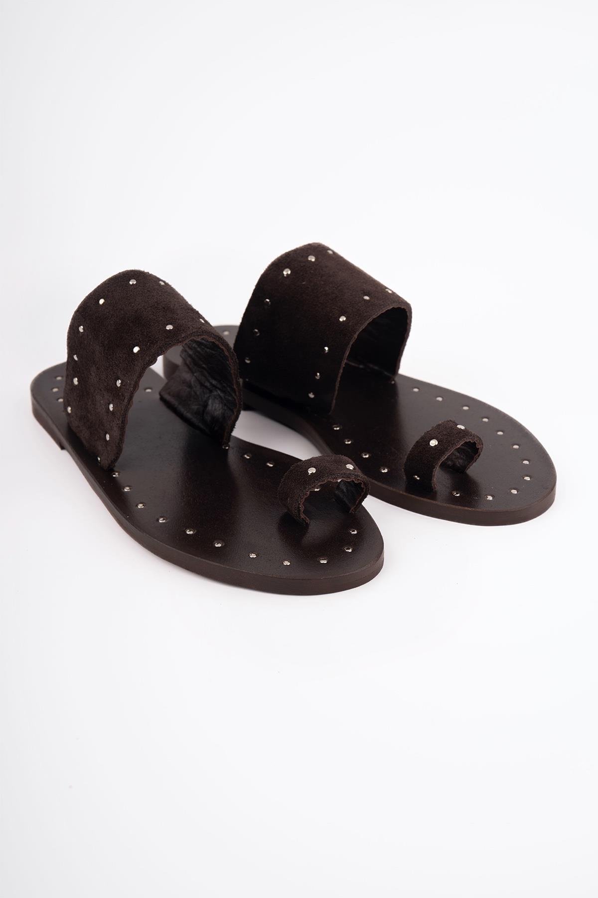 SANDRA KOYU KAHVE SÜET TERLİK KAHVE