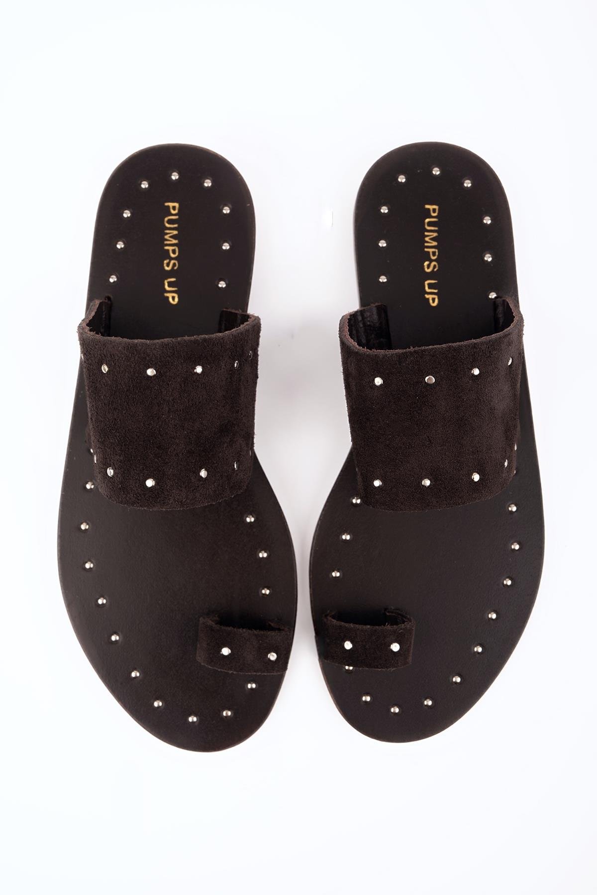 SANDRA KOYU KAHVE SÜET TERLİK KAHVE