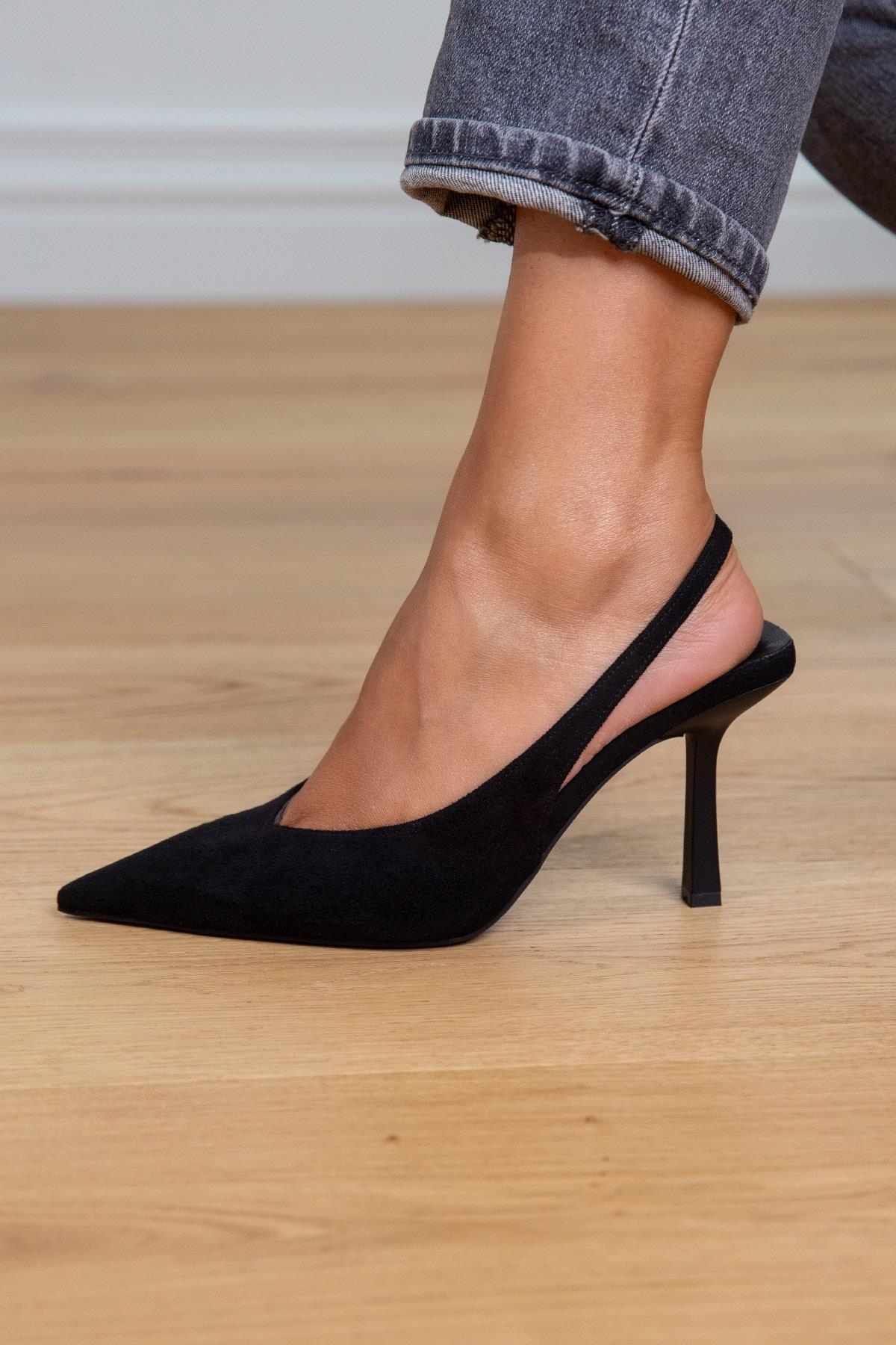 SARA SİYAH SÜET AYAKKABI SİYAH