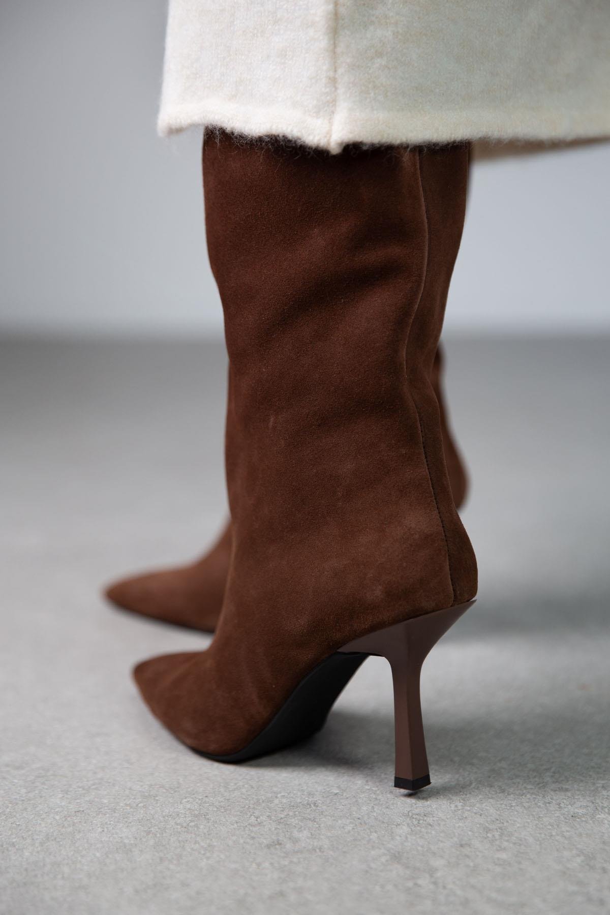 SONYA KAHVE SÜET ÇİZME KAHVE