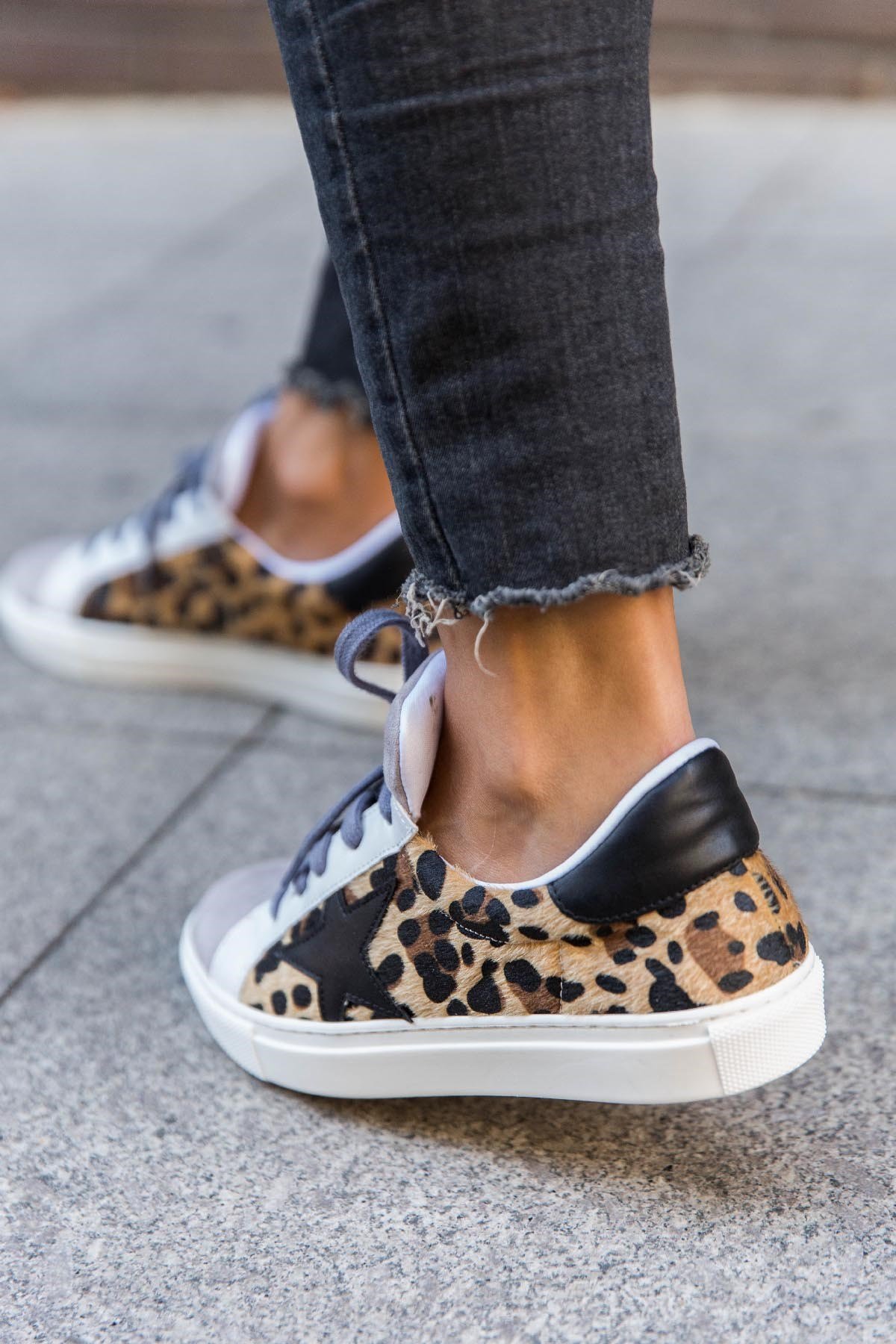 STAR LEOPAR-GRİ SNEAKER LEO