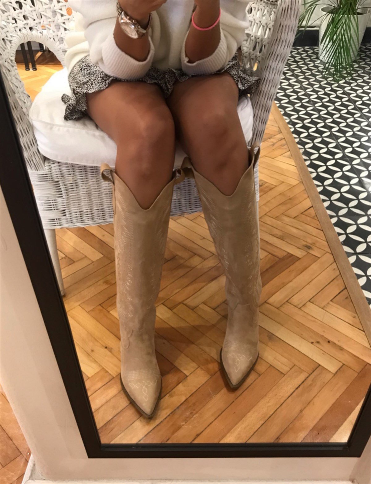 TEXAS BEJ SÜET KOVBOY ÇİZME BEJ SÜET