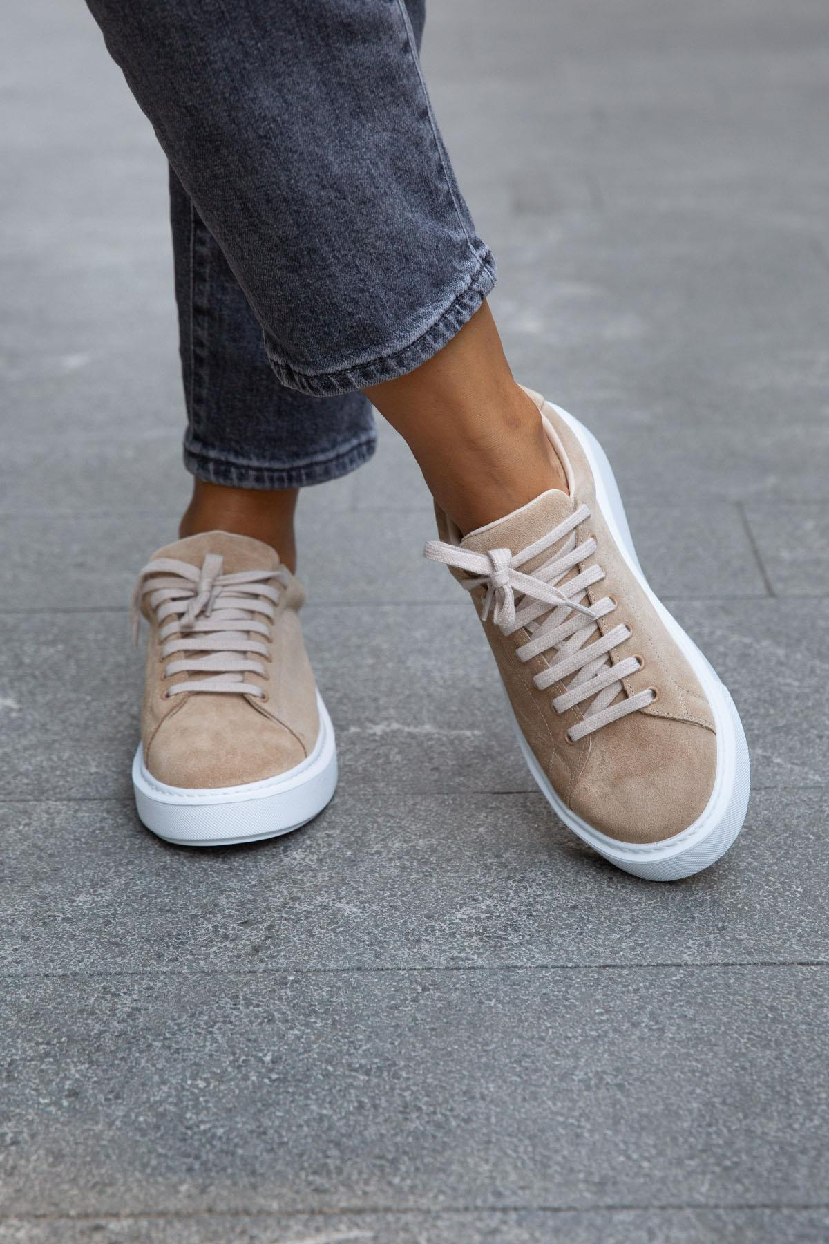 WAY BEJ SÜET SNEAKER BEJ