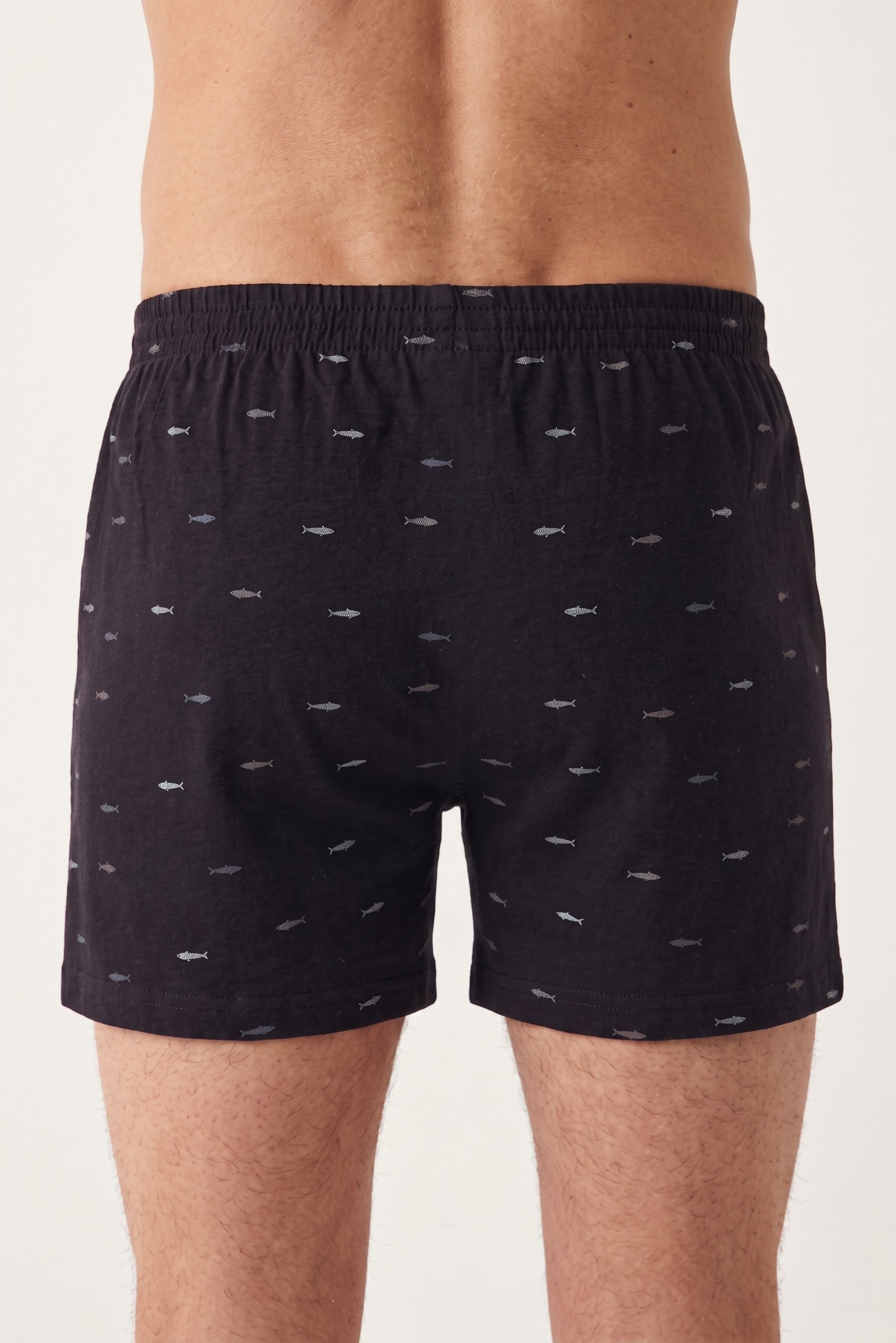 Erkek Baskılı Penye Boxer