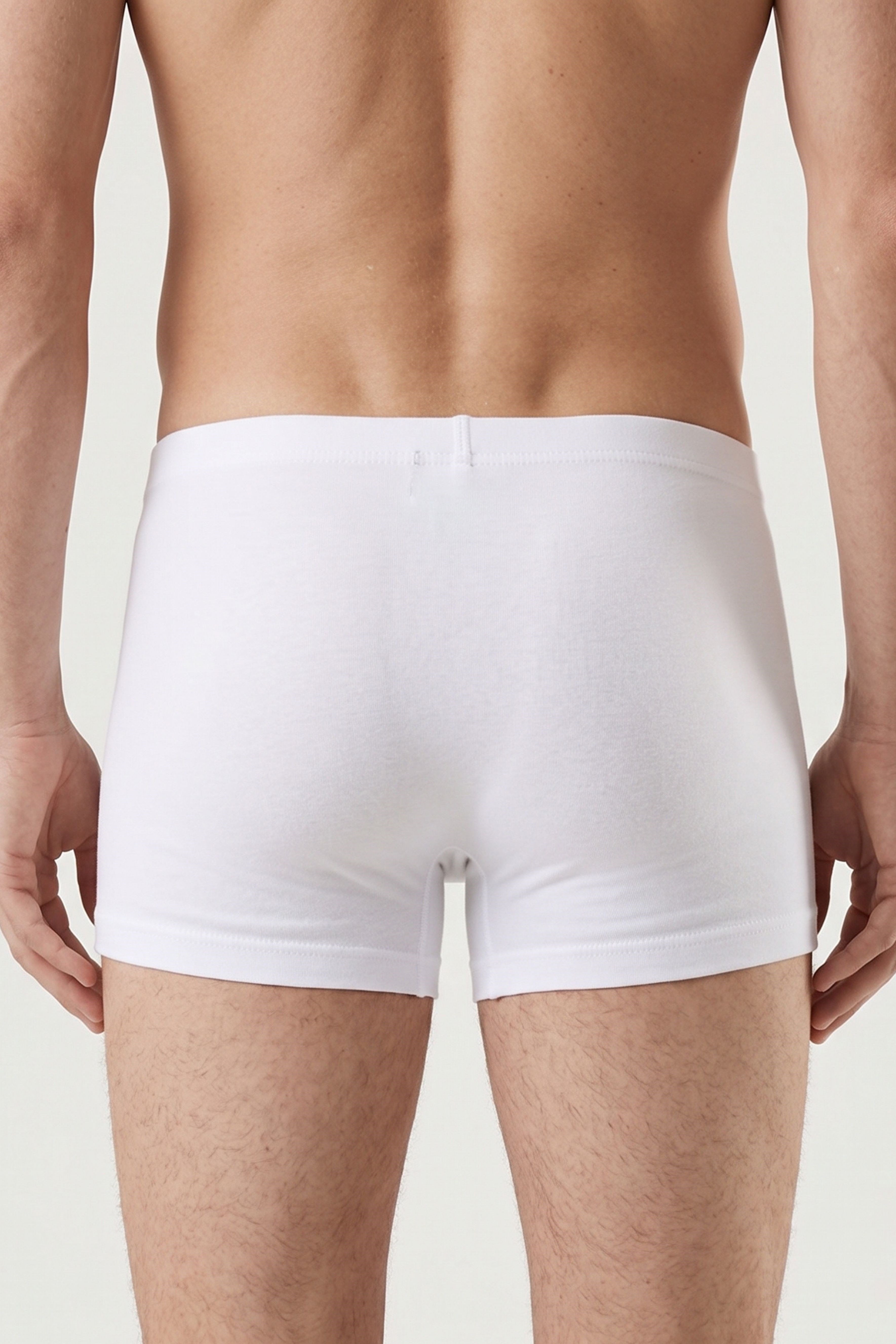 Erkek Beyaz Cotton Runner Boxer