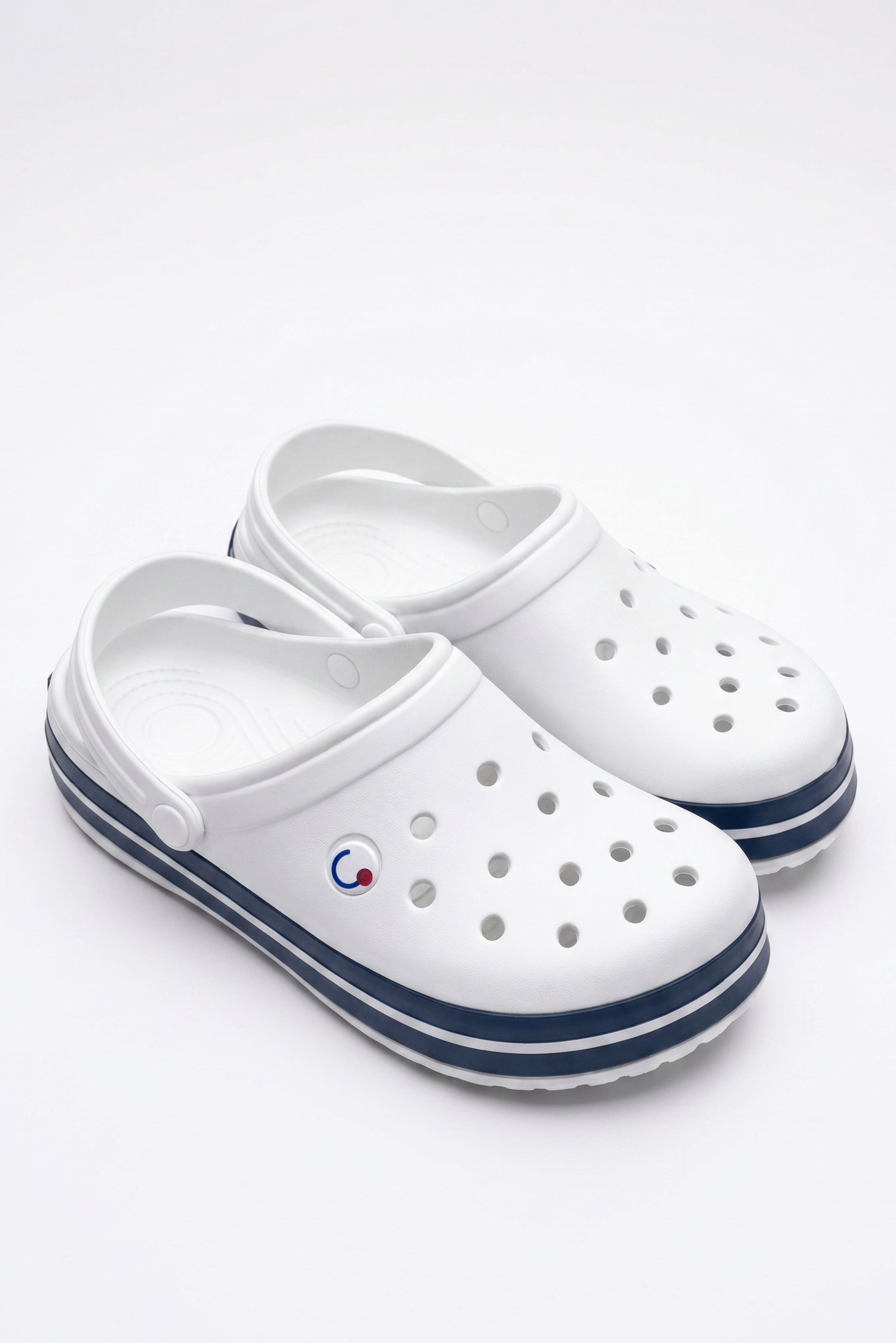 Erkek Beyaz Crocs Tarzı Delikli Kaymaz Sabo Terlik
