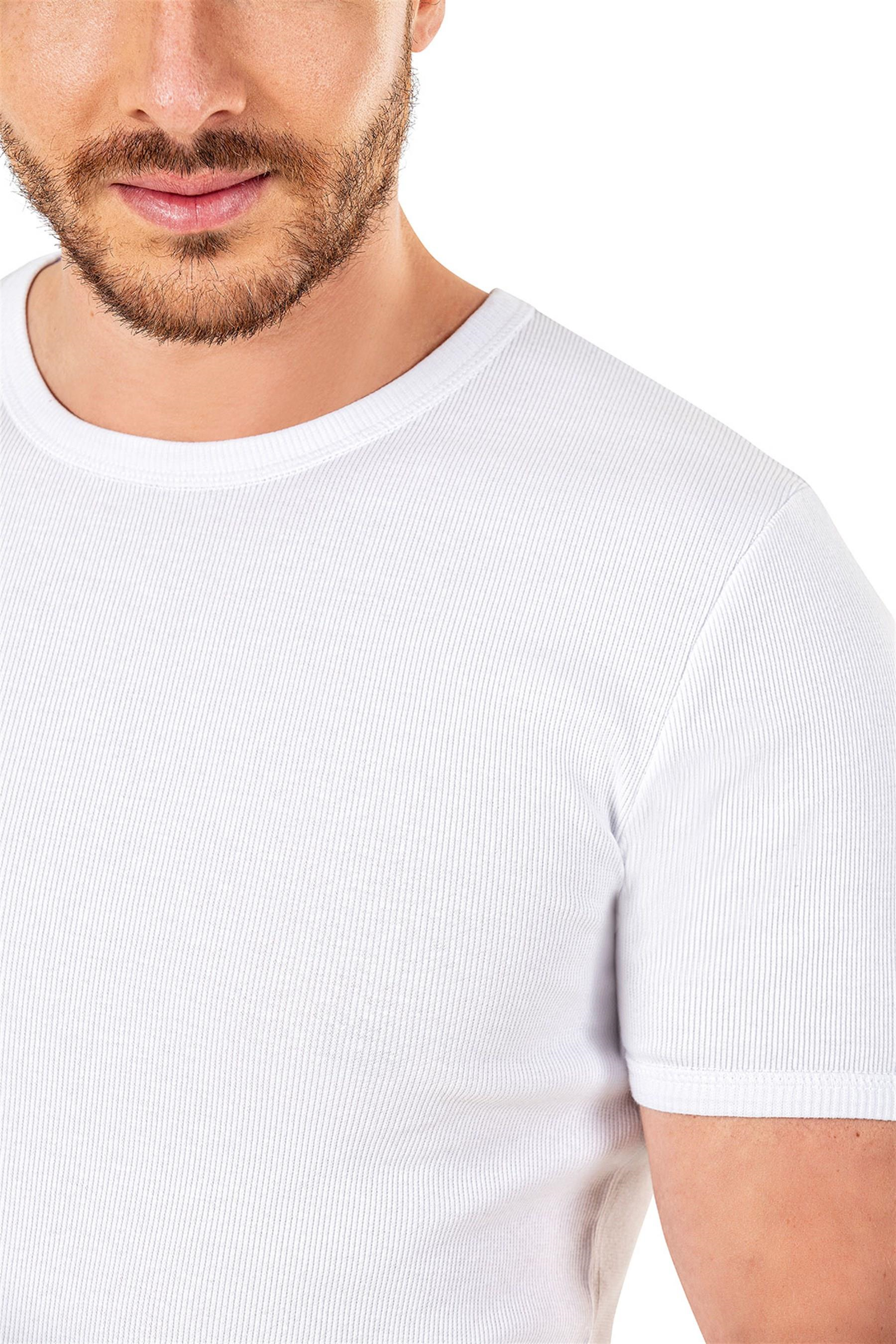 Erkek Beyaz Kaşkorse Yarım Kol T-shirt